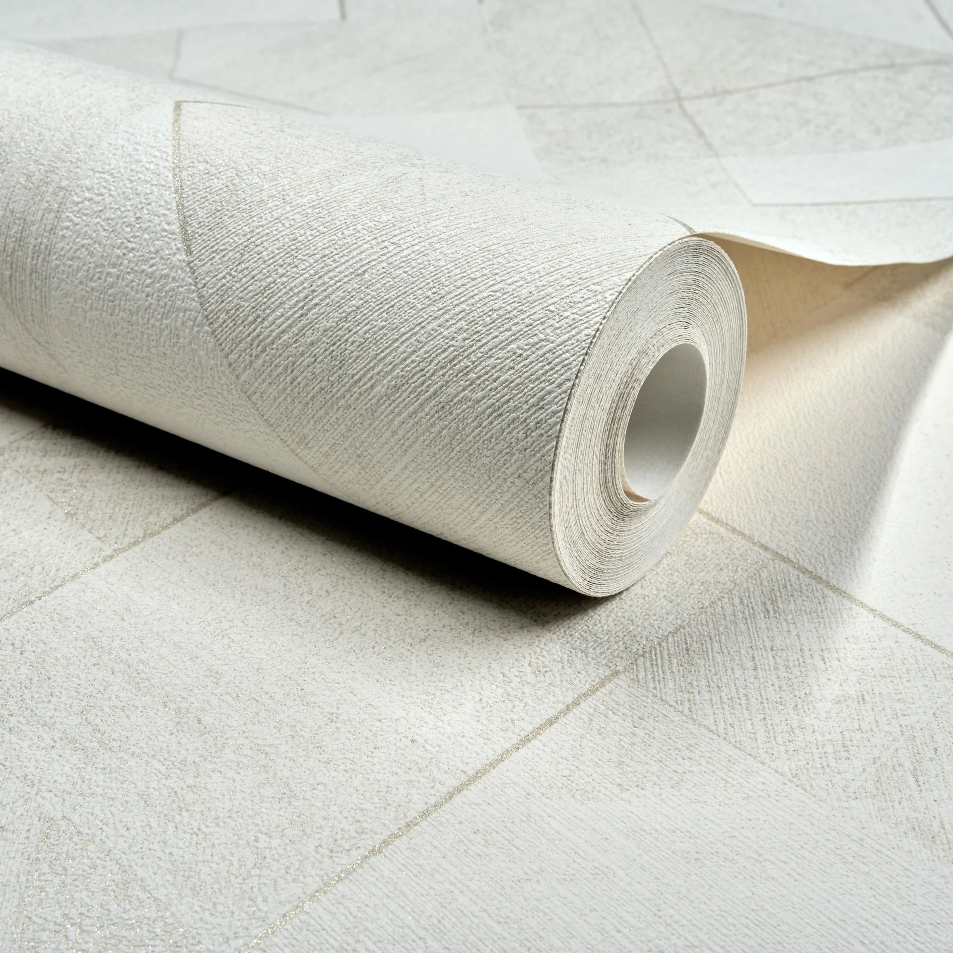 Vliestapete Geometrisch Creme-Gold Grandeco Omura A72001