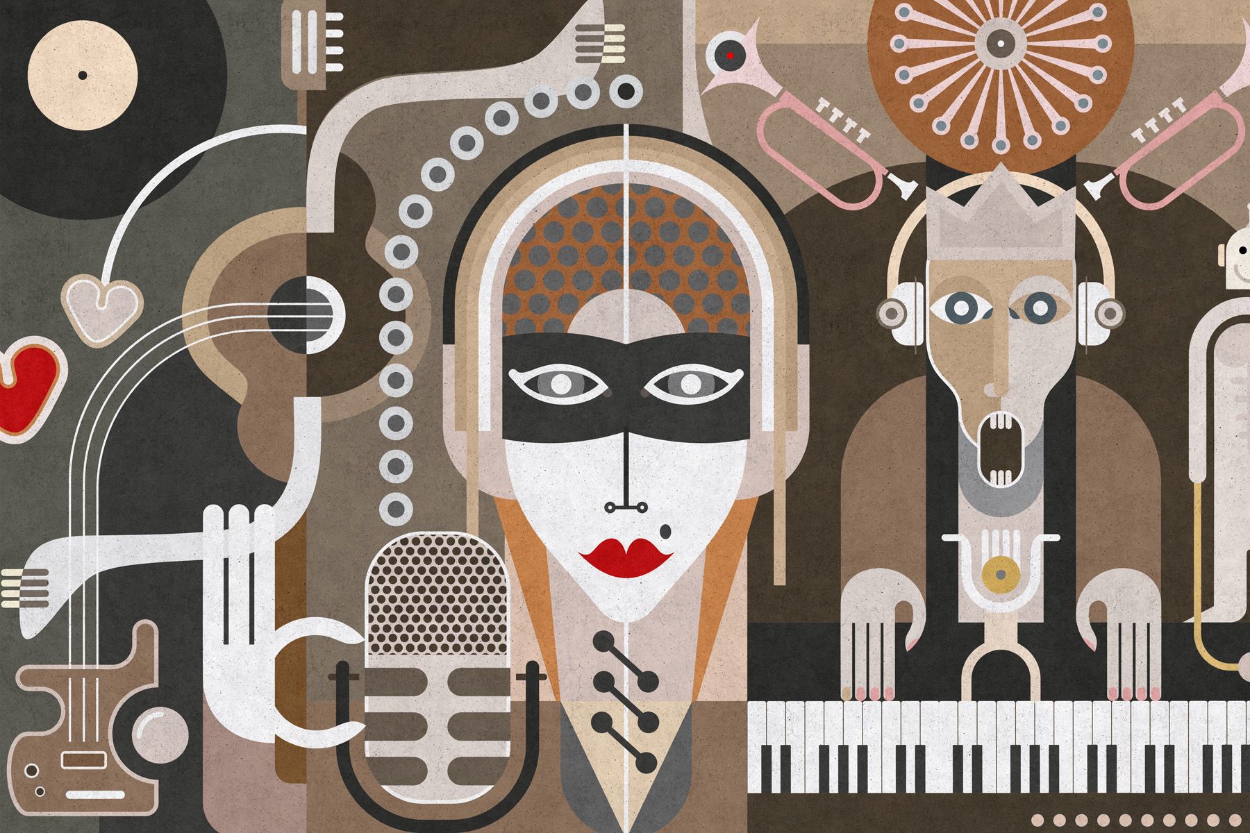 Leinwand Wall of Sound III 60 x 40 cm Leinwand Wall of Sound III 60 x 40 cm