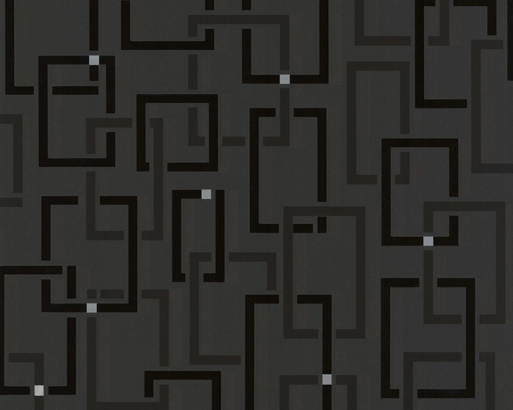 Livingwalls Best of Vlies, Grafische Tapete, grau, schwarz 230522