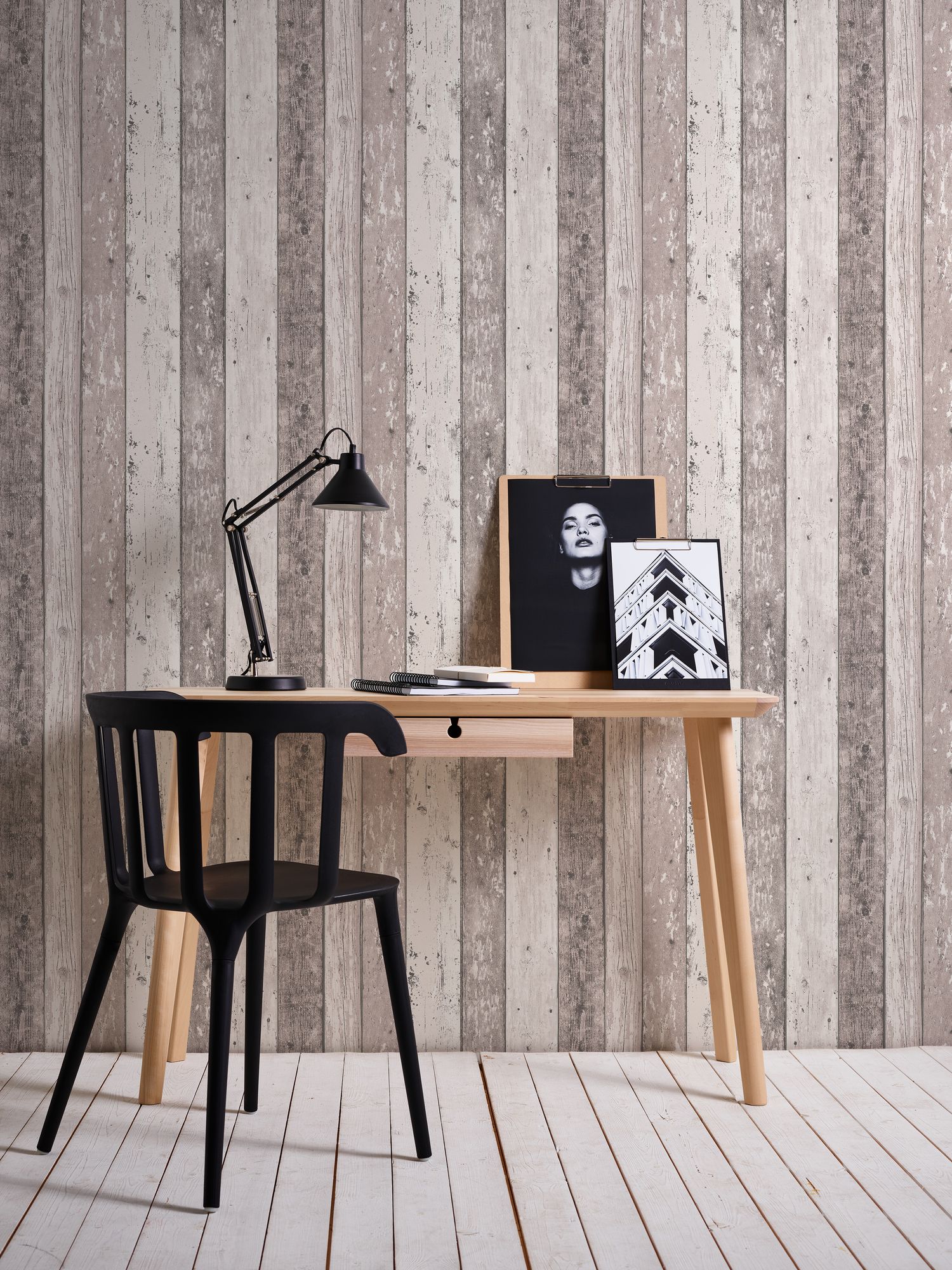 A.S. Création Best of Wood`n Stone 2nd Edition, Tapete in Holzoptik, braun, creme 855053