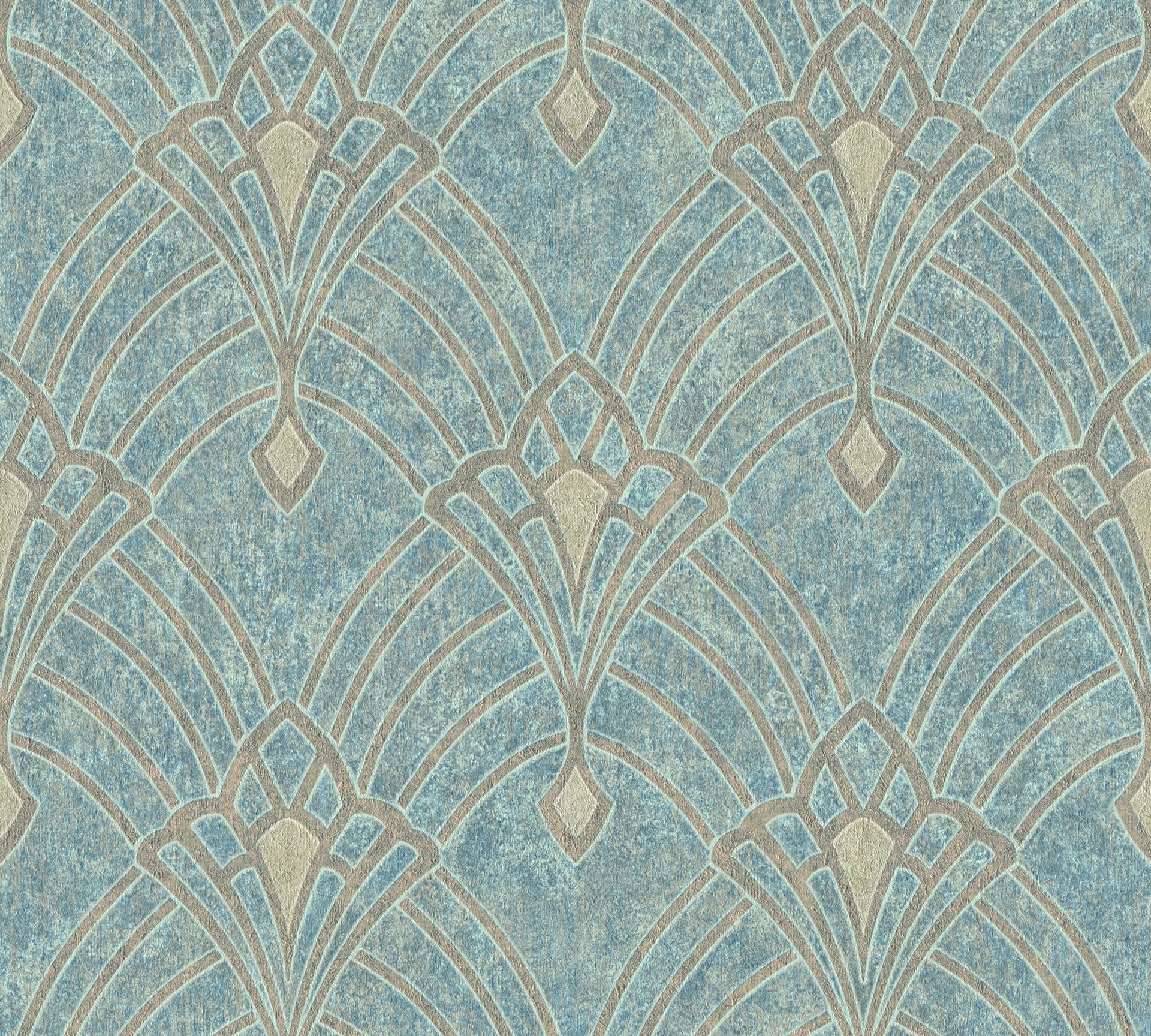 Livingwalls Mata Hari, Orientalische Tapete, blau, braun 380942