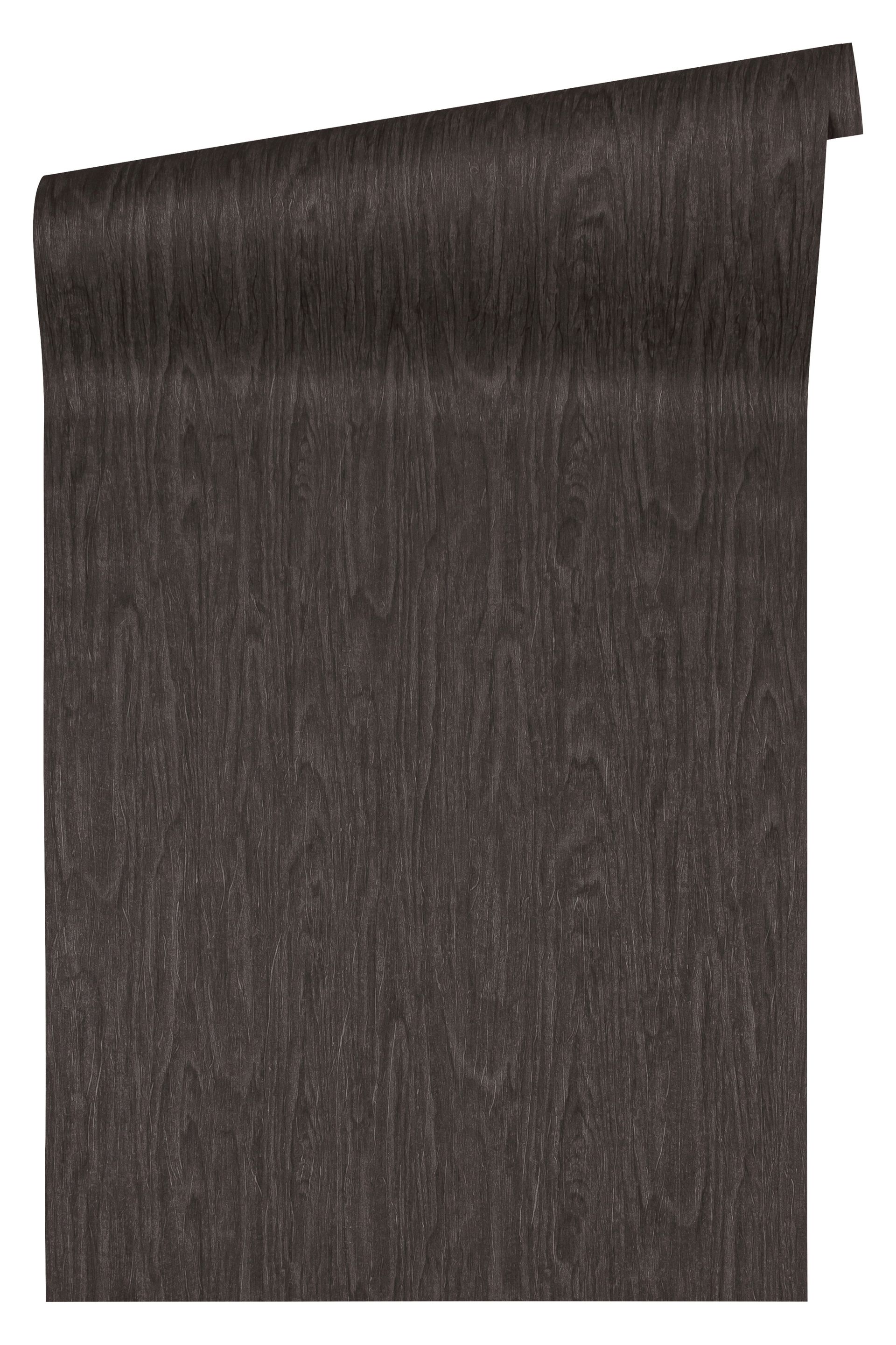 Versace wallpaper Versace 4, Tapete in Holzoptik, grau, schwarz 370524