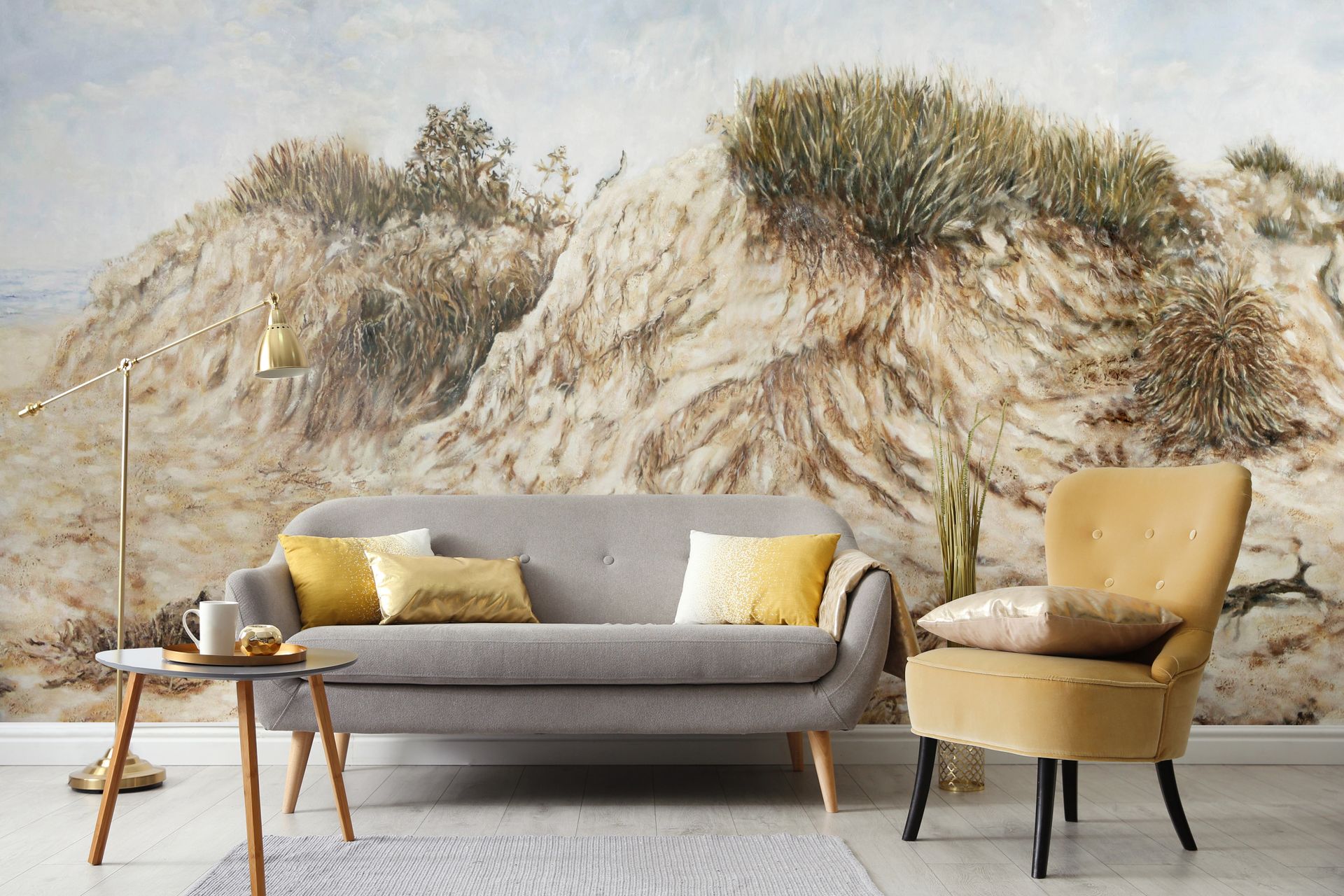 Vliestapete Aquarelloptik beige Erismann 22341