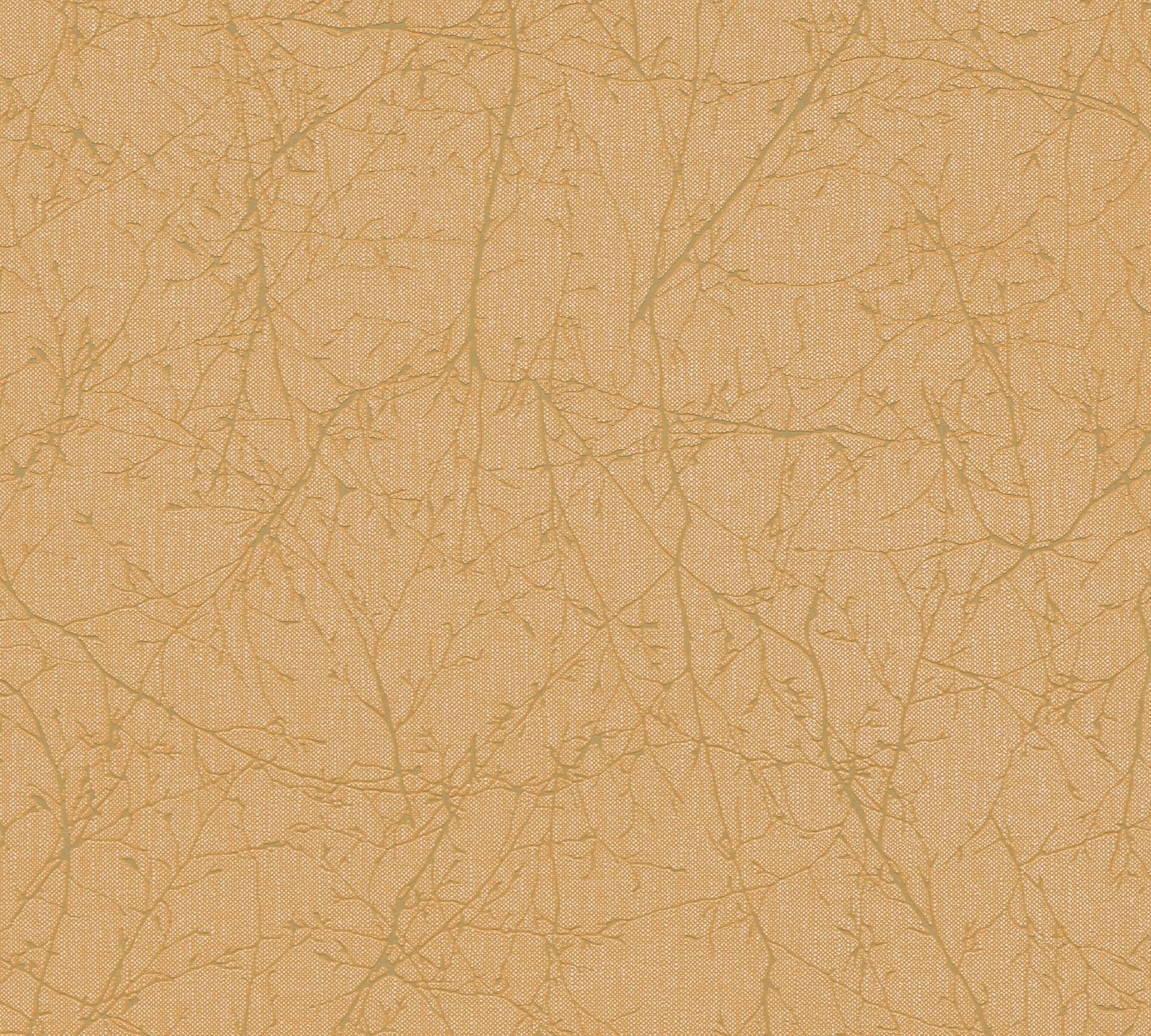 A.S. Création Terra, Florale Tapete, orange, gelb 385044