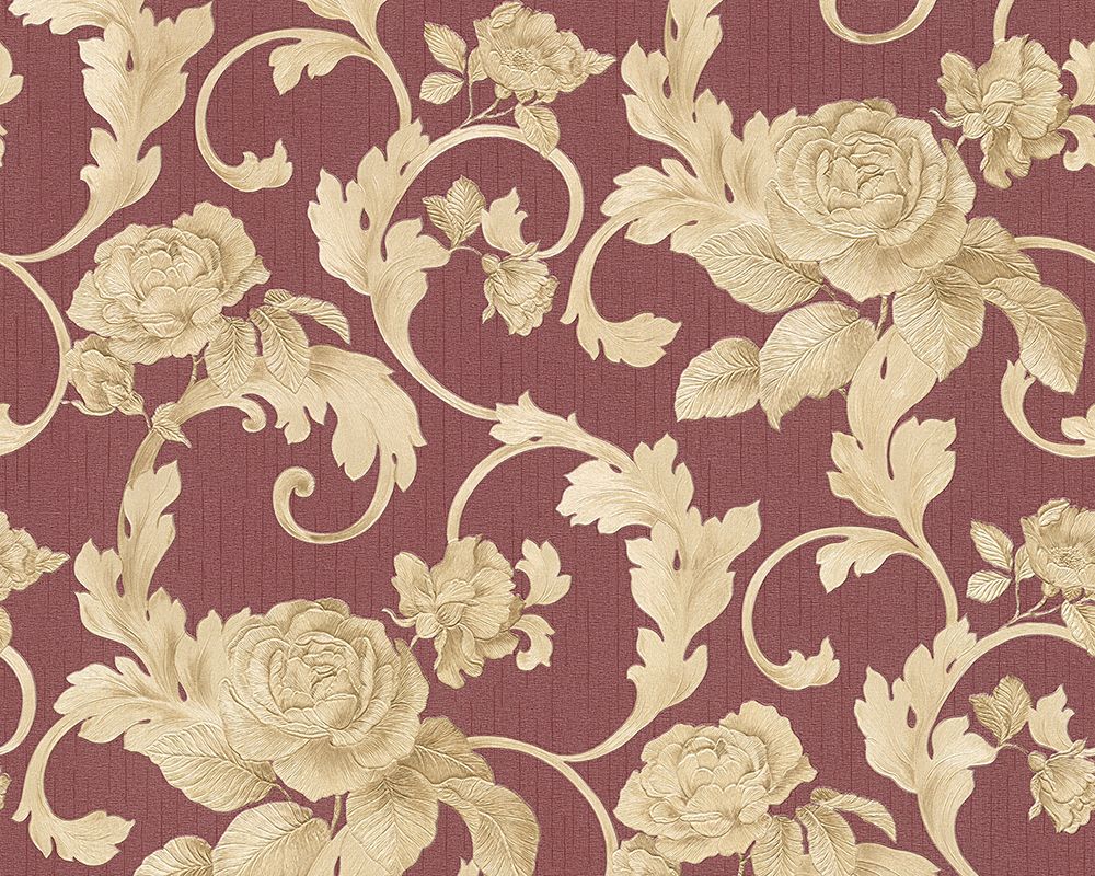 Architects Paper Nobile, Florale Tapete, rot, gold 959832