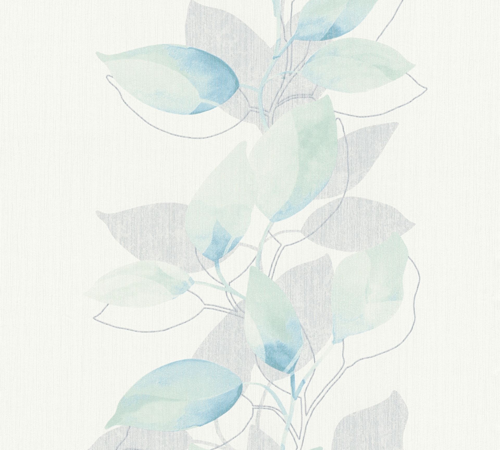 A.S. Création Attractive, Florale Tapete, weiß, grün 378151
