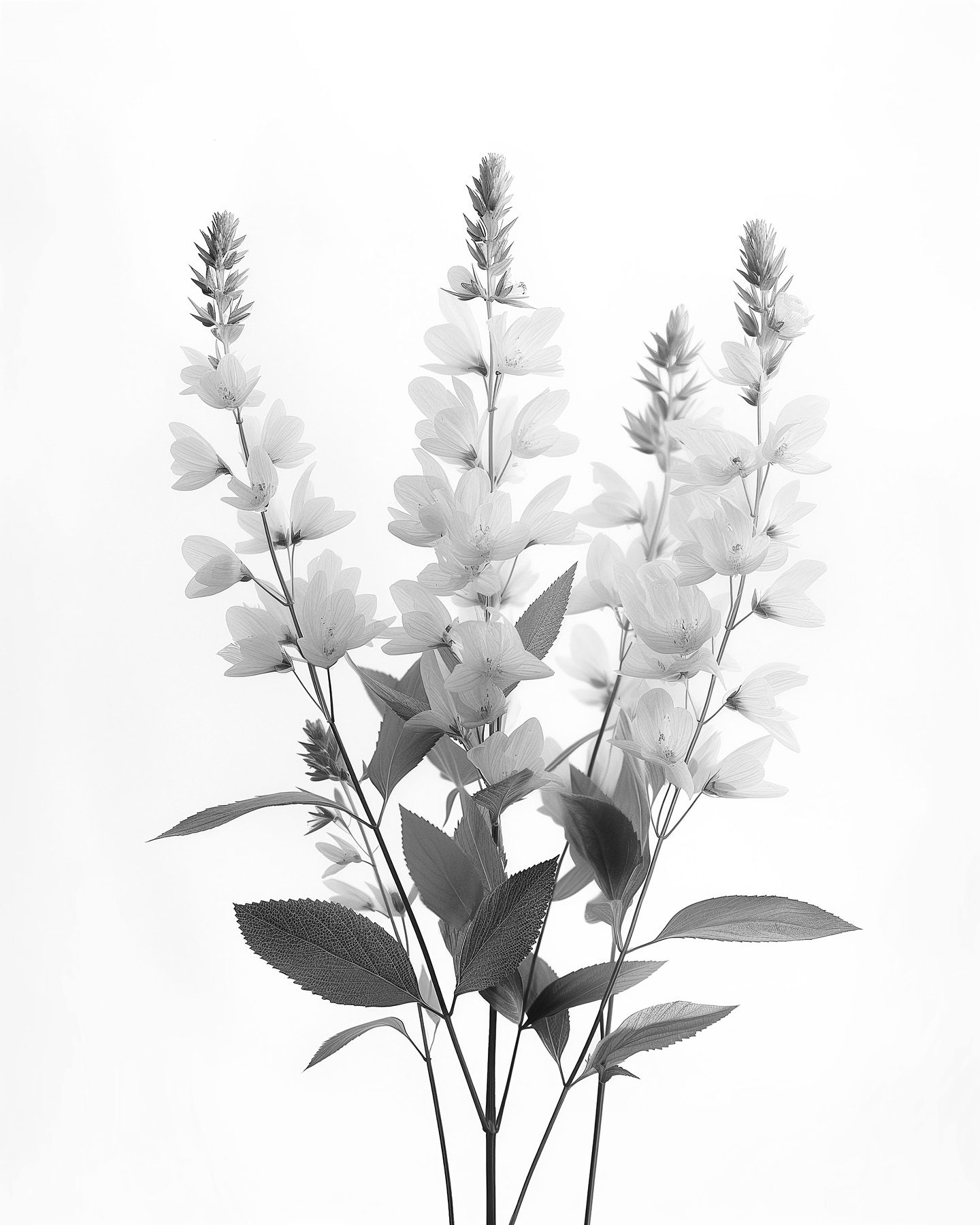 Leinwand Blumen SW I 40 x 50 cm