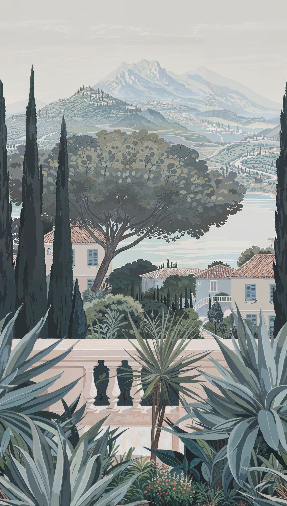 Vliestapete, Finca, blau 790158