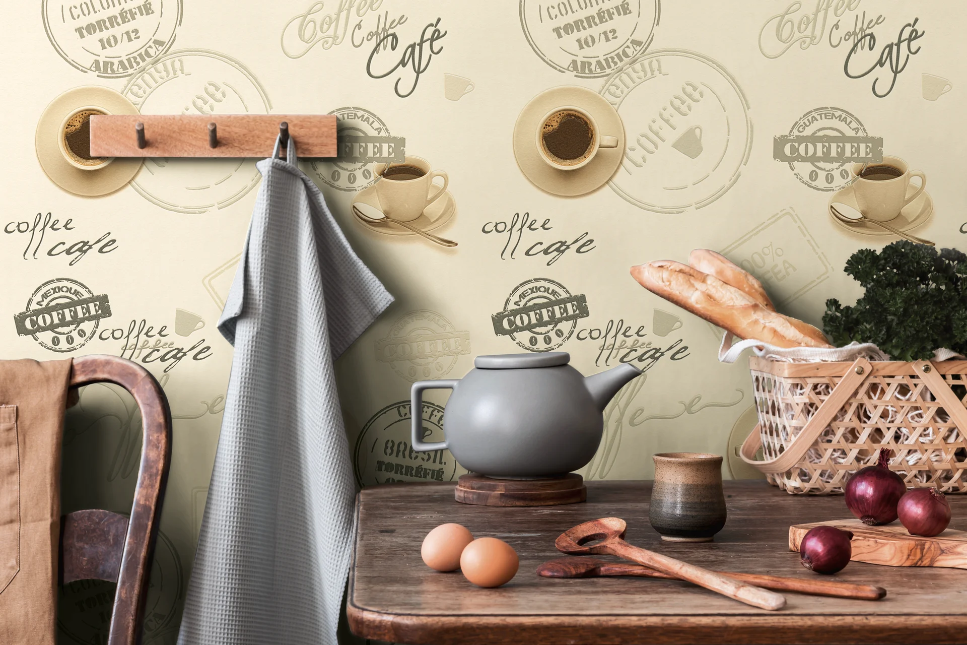 A.S. Création Il Decoro, Küchentapete, creme, beige 943081 A.S. Création Il Decoro, Küchentapete, creme, beige 943081