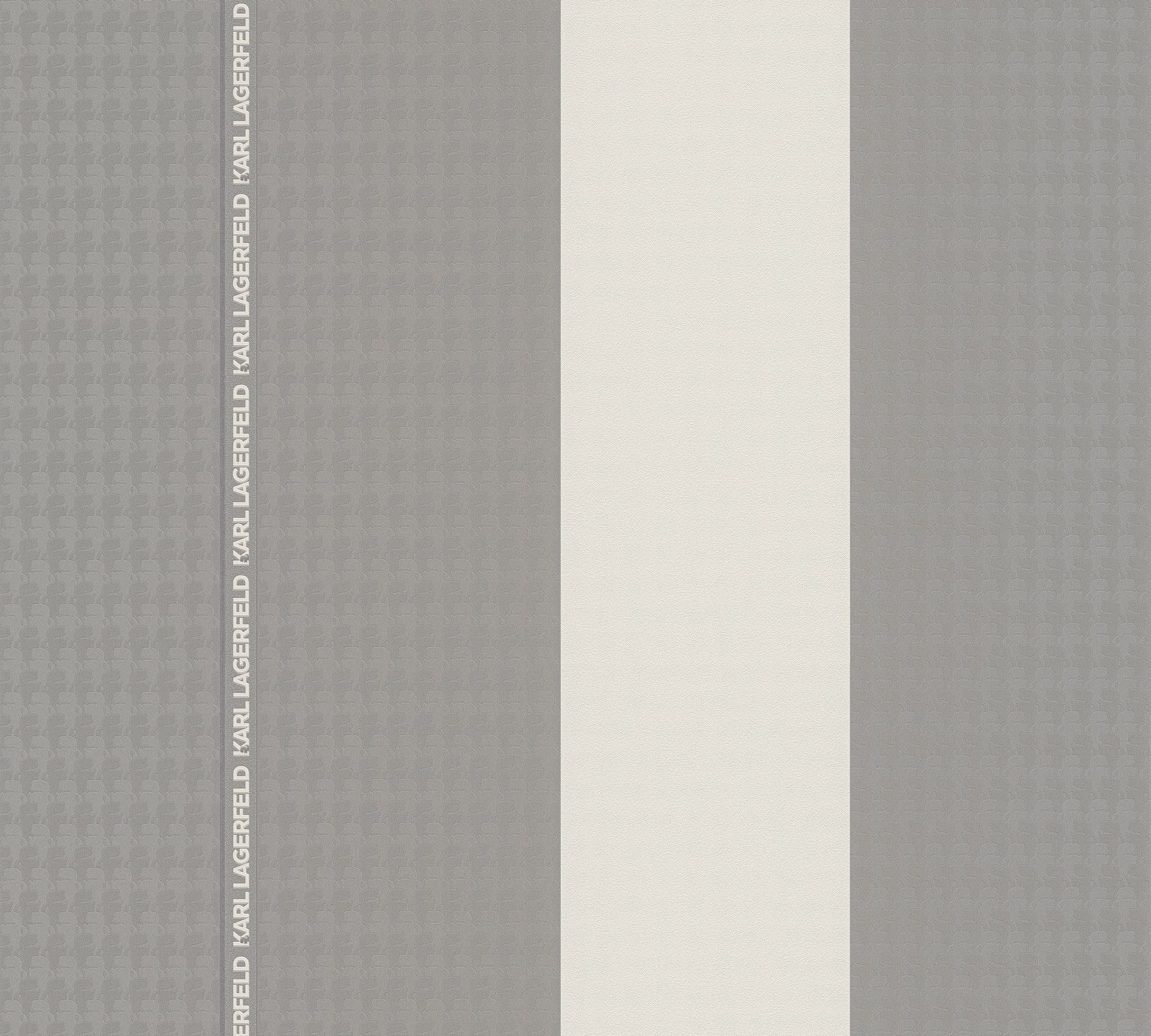 Karl Lagerfeld, Design Tapete, grau, weiß 378485