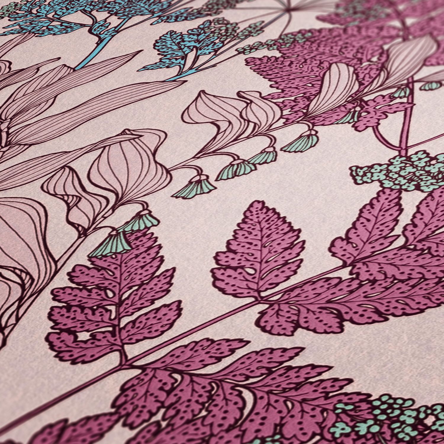 Architects Paper Floral Impression, Florale Tapete, rosa, rot 377518