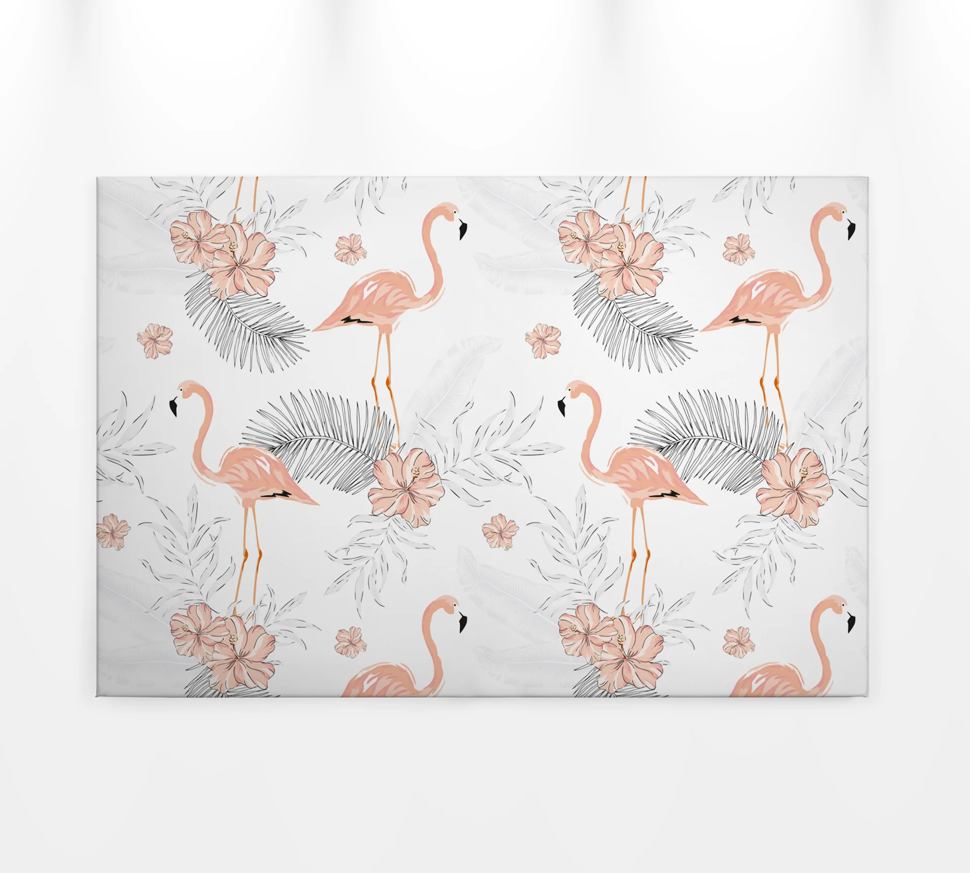 Livingwalls Leinwand, Flamingo, rosa, grau DD120270