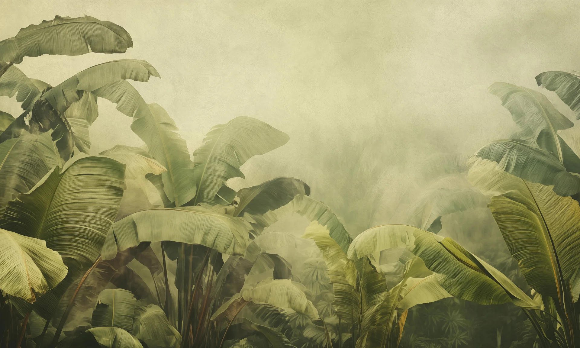 Vliestapete Bananenblattmotiv olivgrün Erismann 220350101