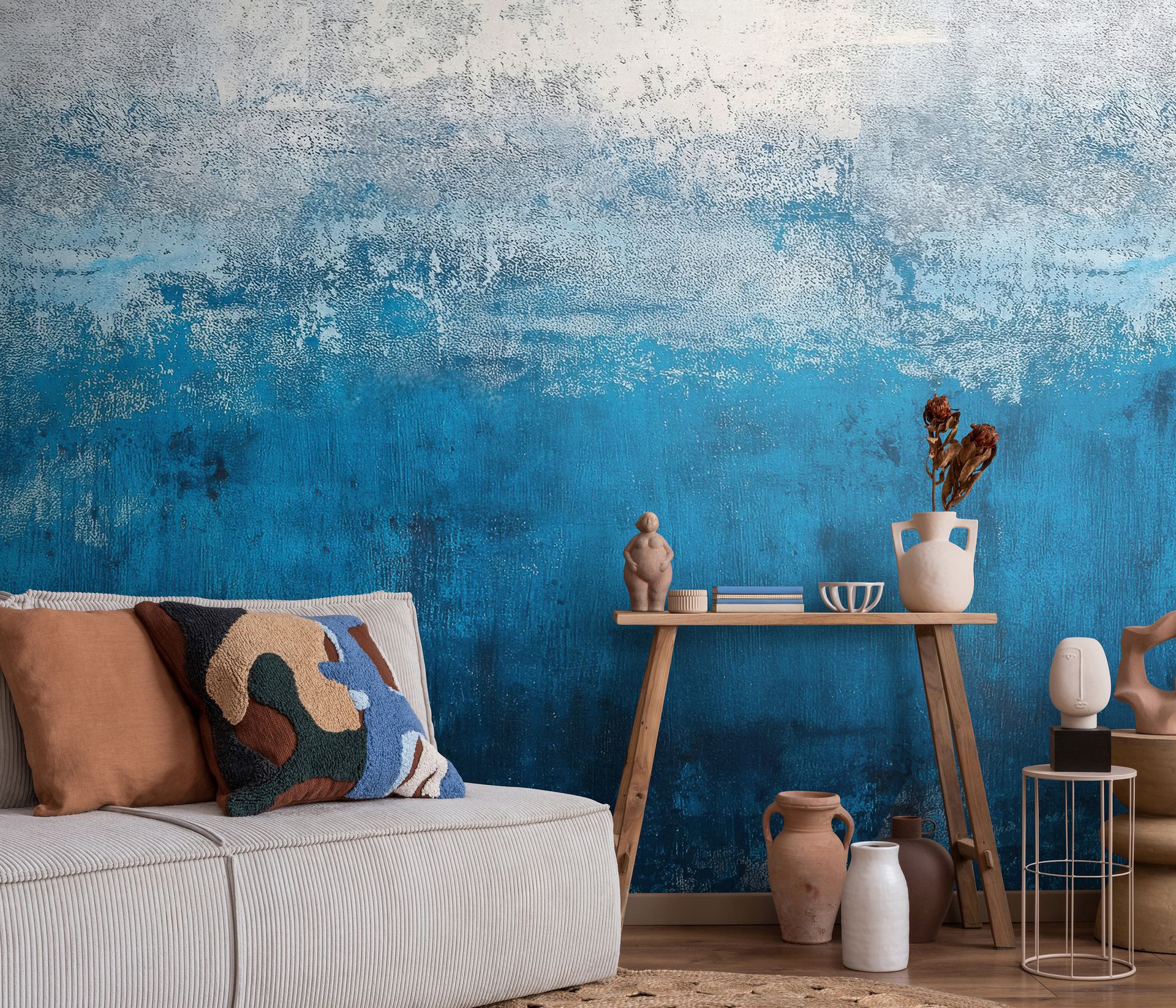 Vliestapete Aquarelloptik blau Erismann 220850701