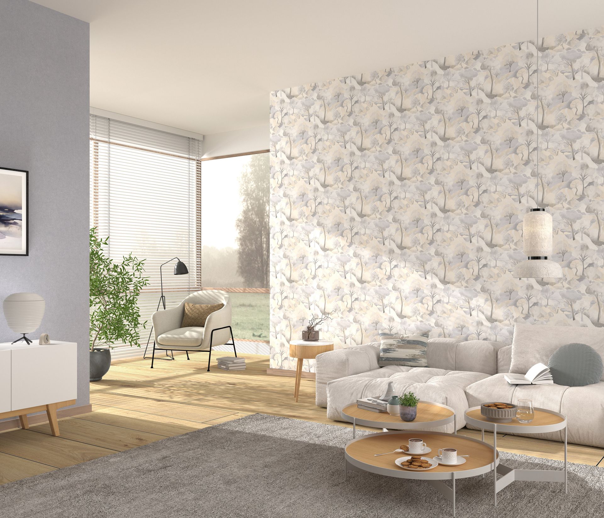 Mustertapete Landschaftsmotiv beige Erismann 1043302 Mustertapete Landschaftsmotiv beige Erismann 1043302