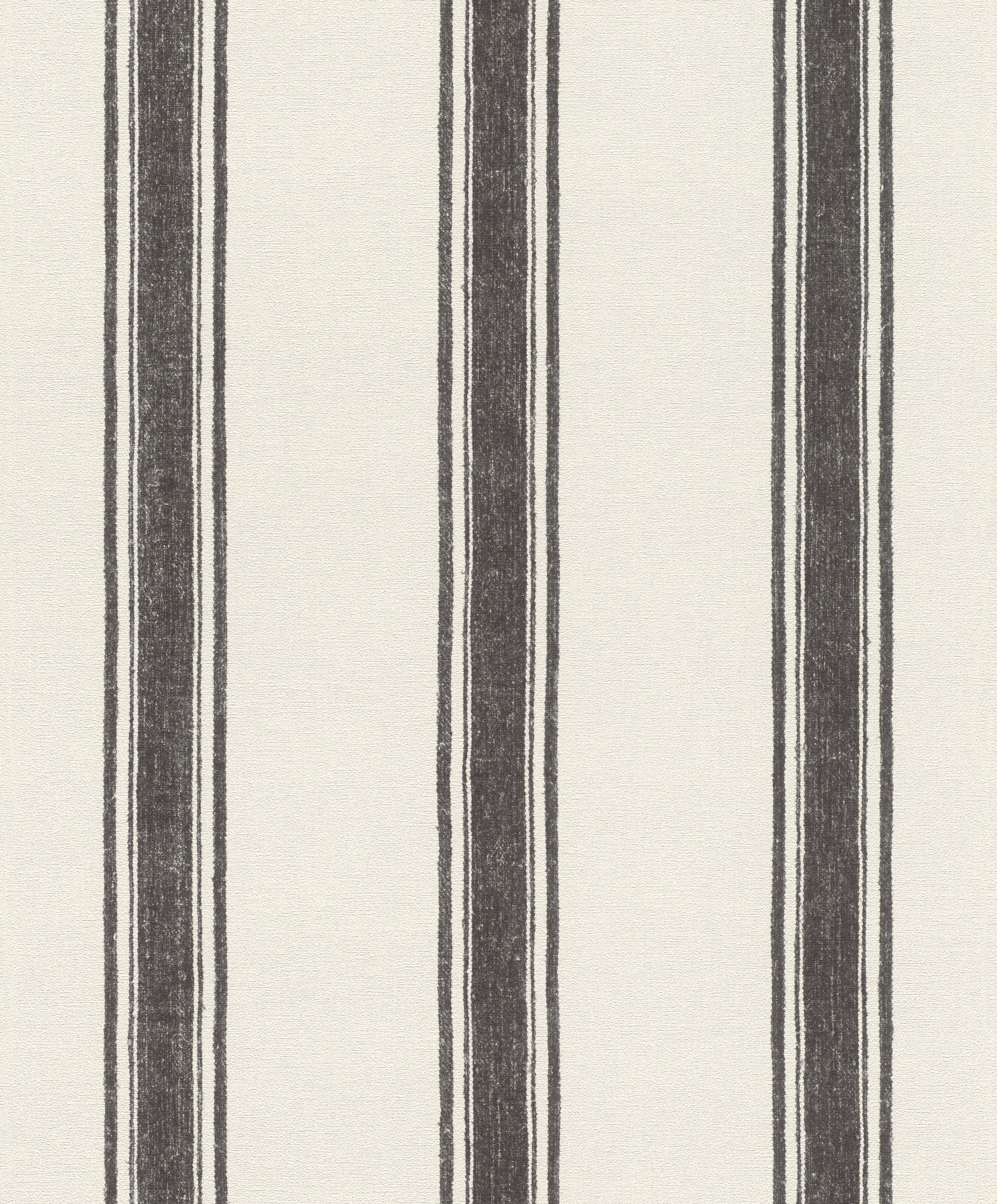 Vinyltapete Rasch Streifen Weiß-Weiß-Schwarz 555639