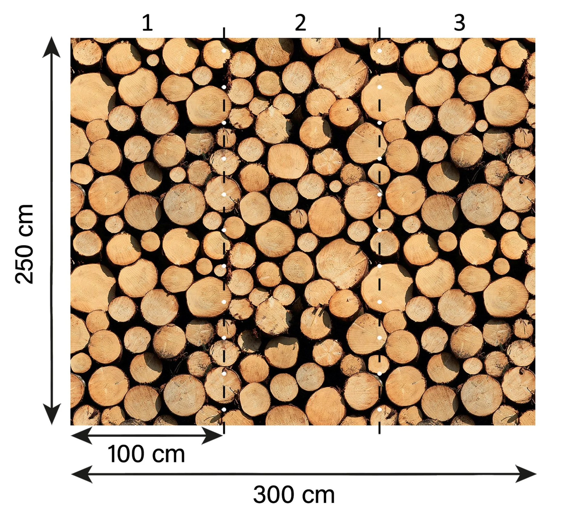 A.S. Création XXL 5 Fototapete, Holzstämme, 4m x 2,67m DD115664