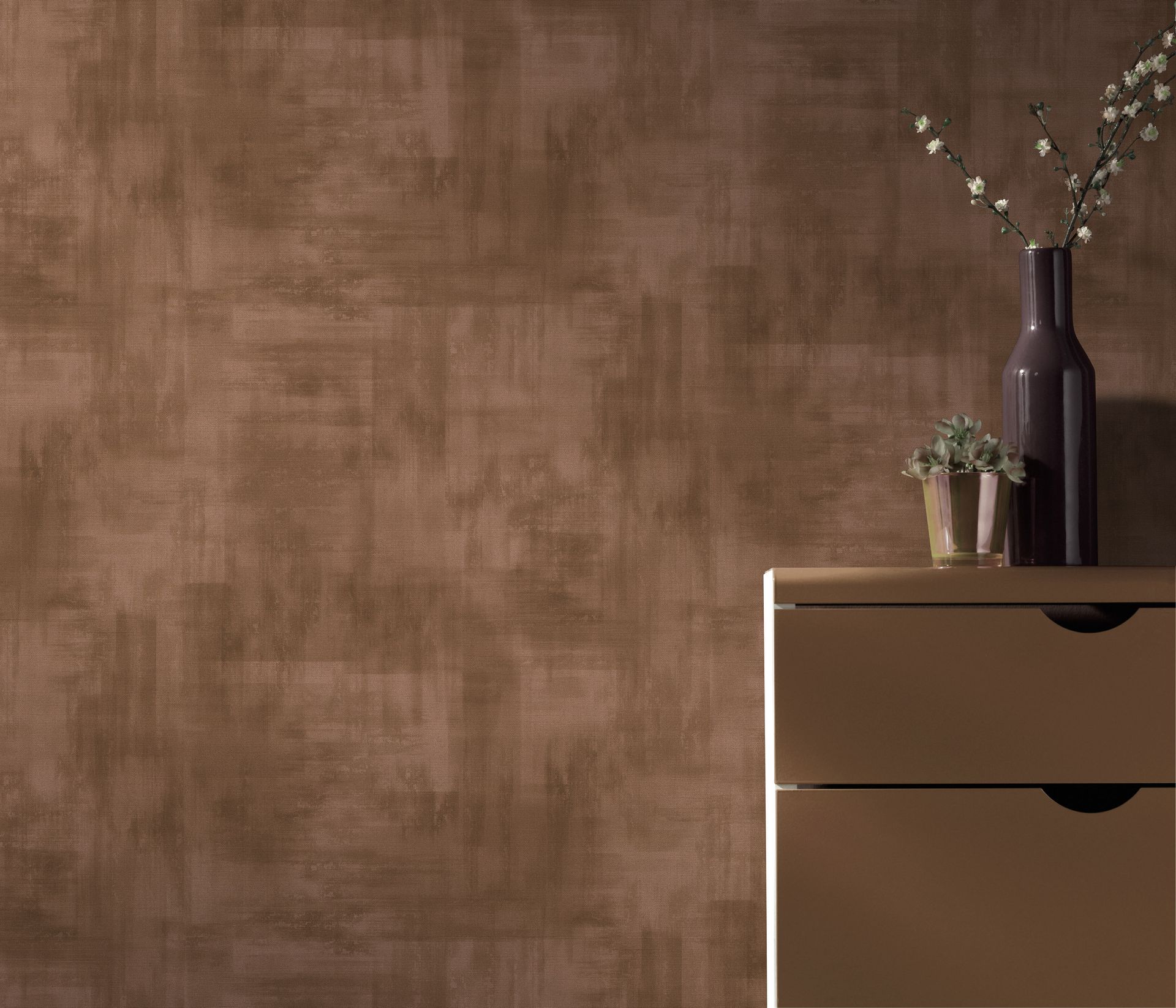 Unistapete Canvasstruktur taupe Erismann 1048048 Unistapete Canvasstruktur taupe Erismann 1048048