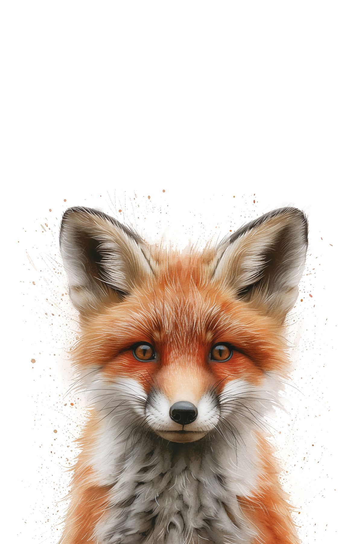 Leinwand Baby Fox 60 x 90 cm