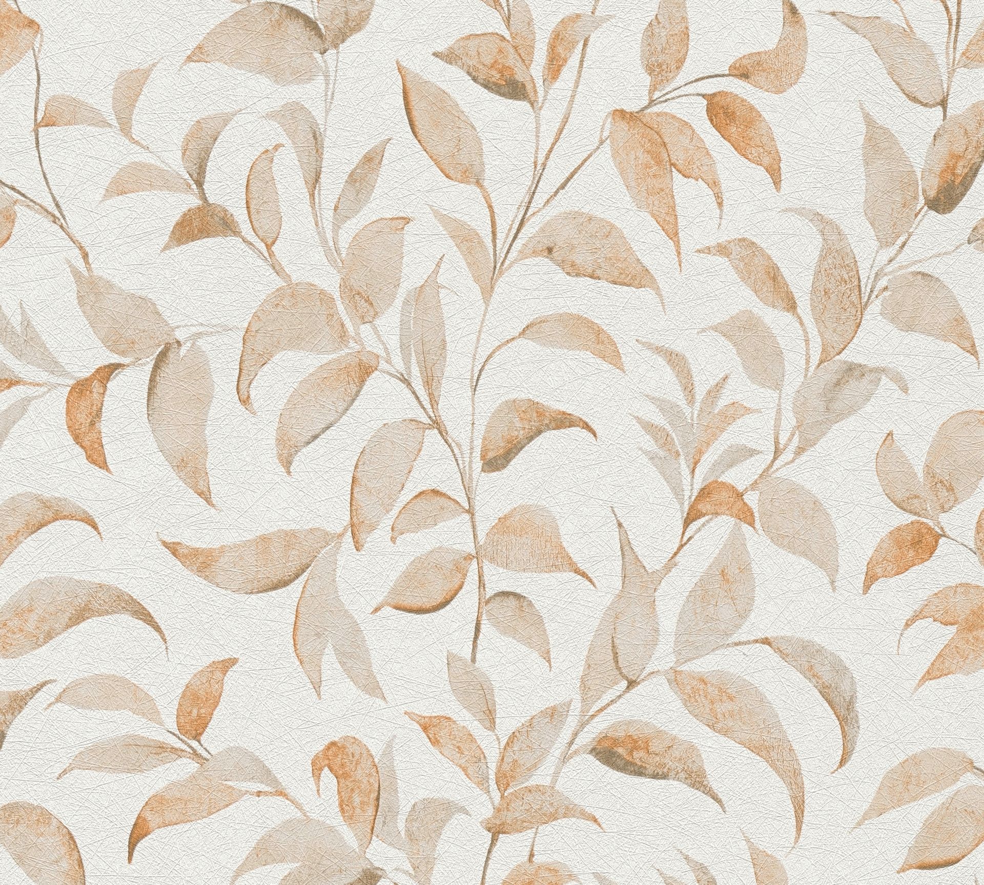 A.S. Création Premium Wall 2, Florale Tapete, weiß, orange 389623 Dekorbild