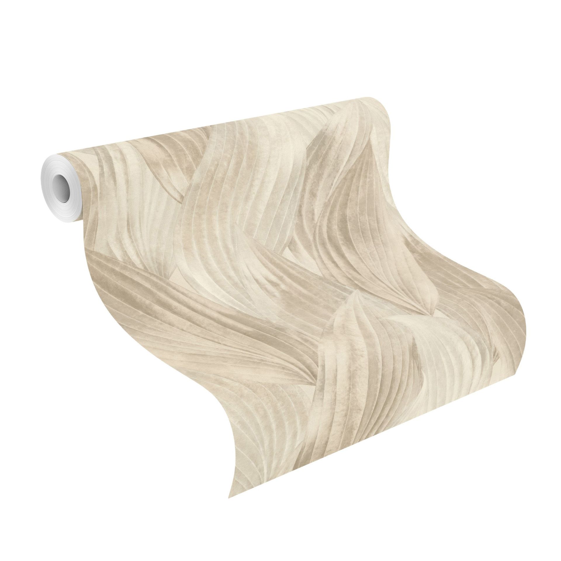 Vliestapete Palmblätter beige 571554 Vliestapete Palmblätter beige 571554
