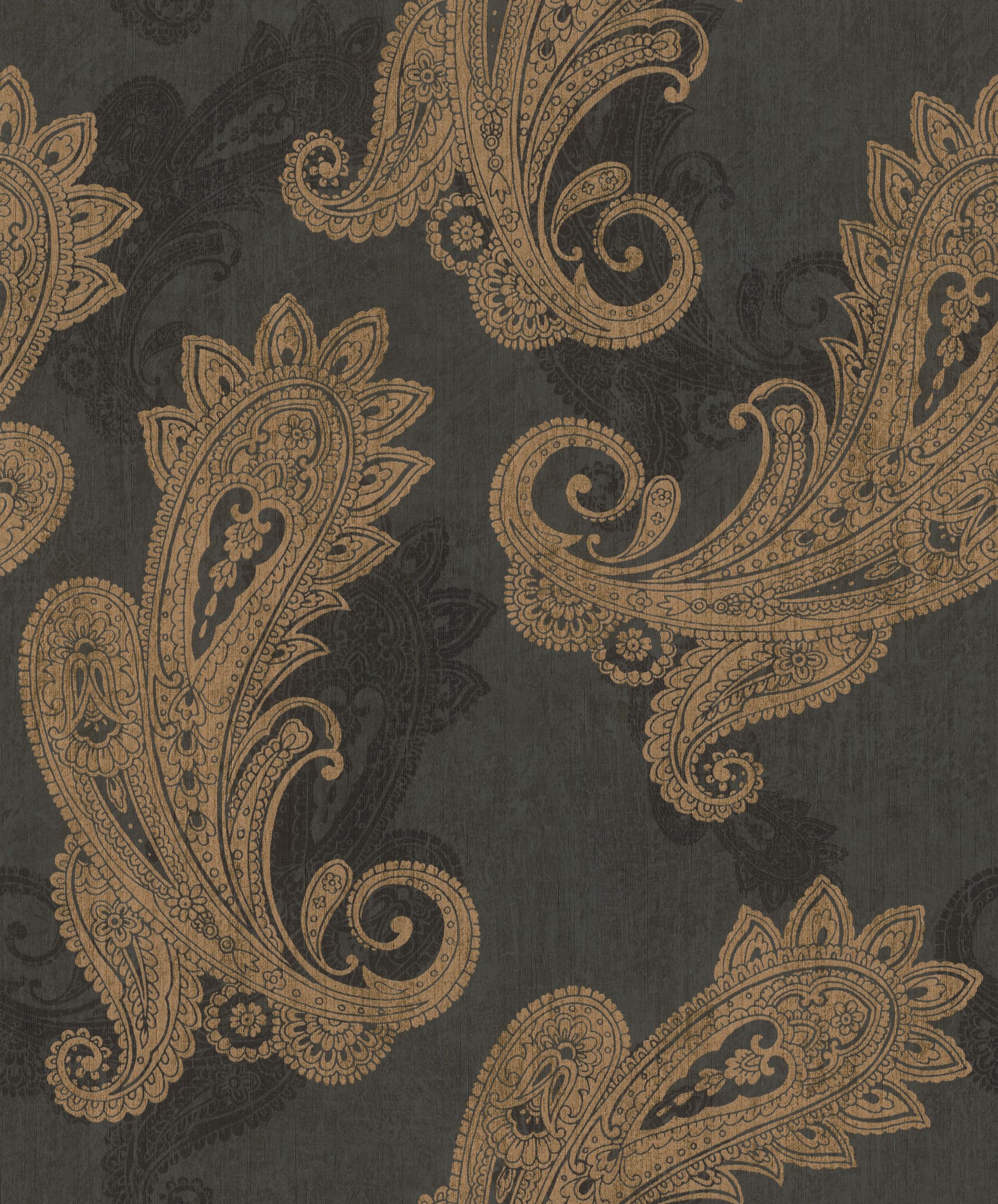 Vliestapete 746464 Schwarz-Mattschwarz Muster & Motive 10,05 m x 0,53 m