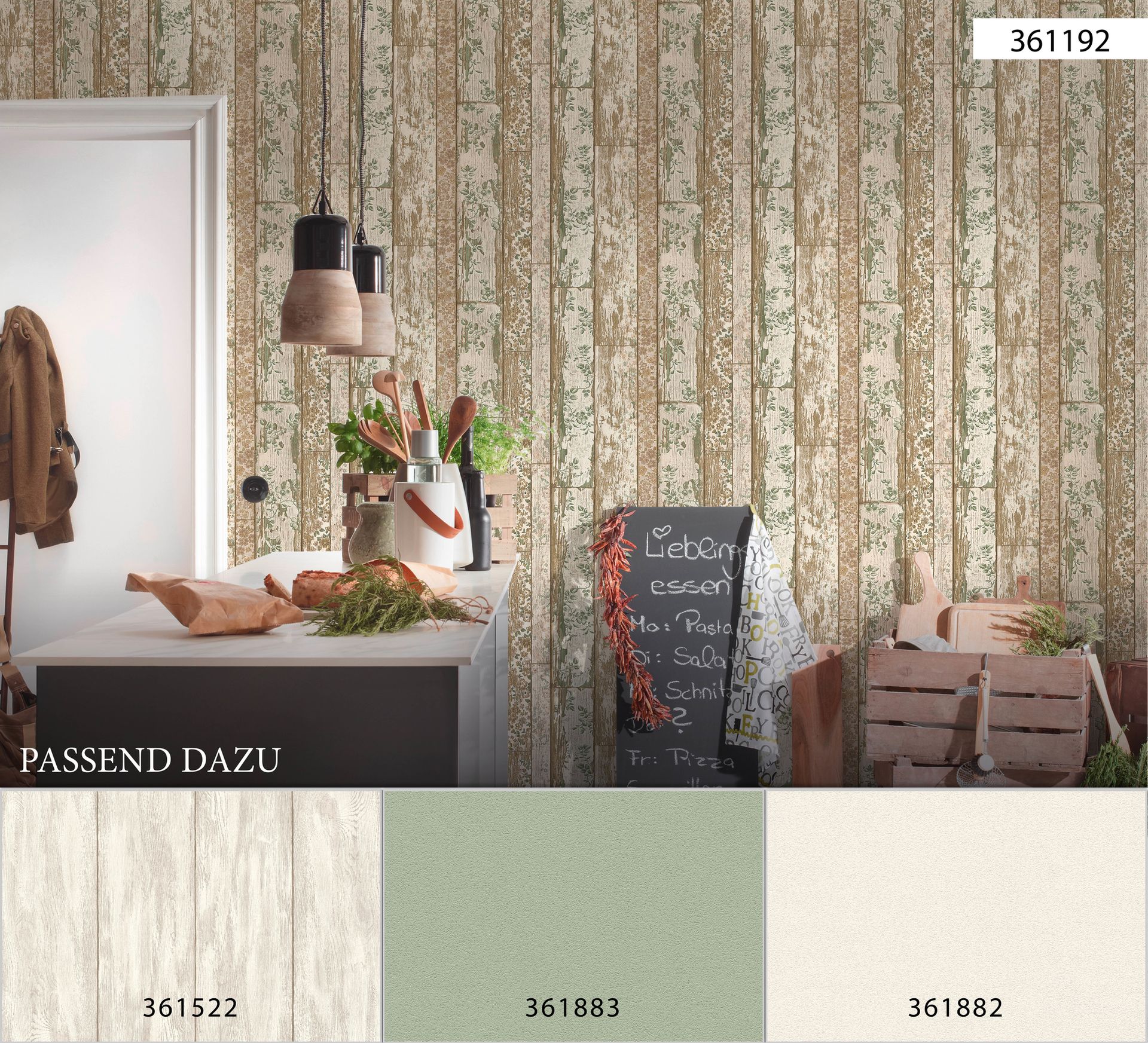 A.S. Création Neue Bude 2.0, Tapete in Holzoptik, beige, creme 361522