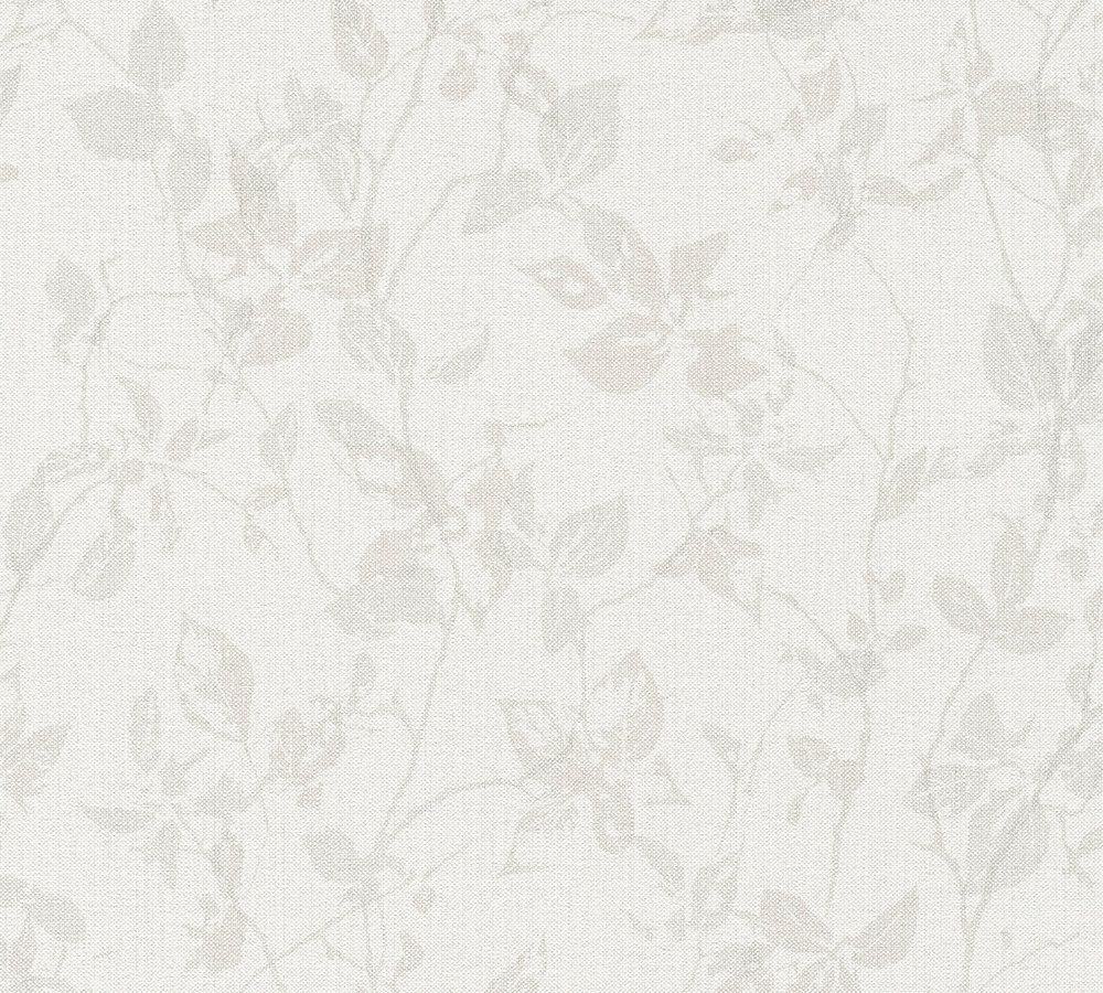 A.S. Création Hygge, Florale Tapete, beige, grau 363975