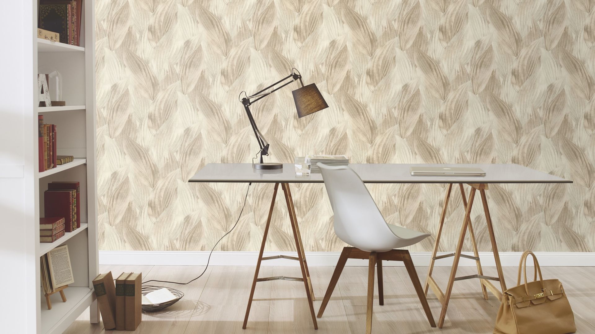 Vliestapete Palmblätter beige 571554 Vliestapete Palmblätter beige 571554