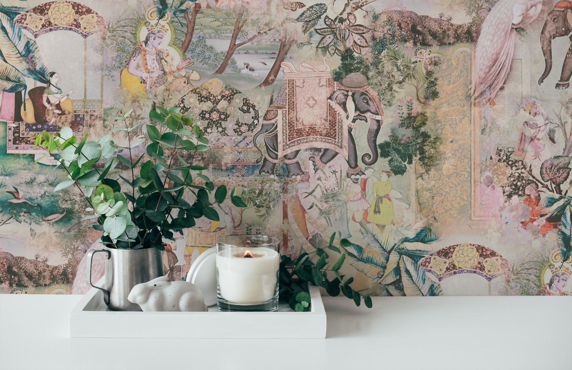 A.S. Création Dream Flowery, Orientalische Tapete, bunt, beige 381732