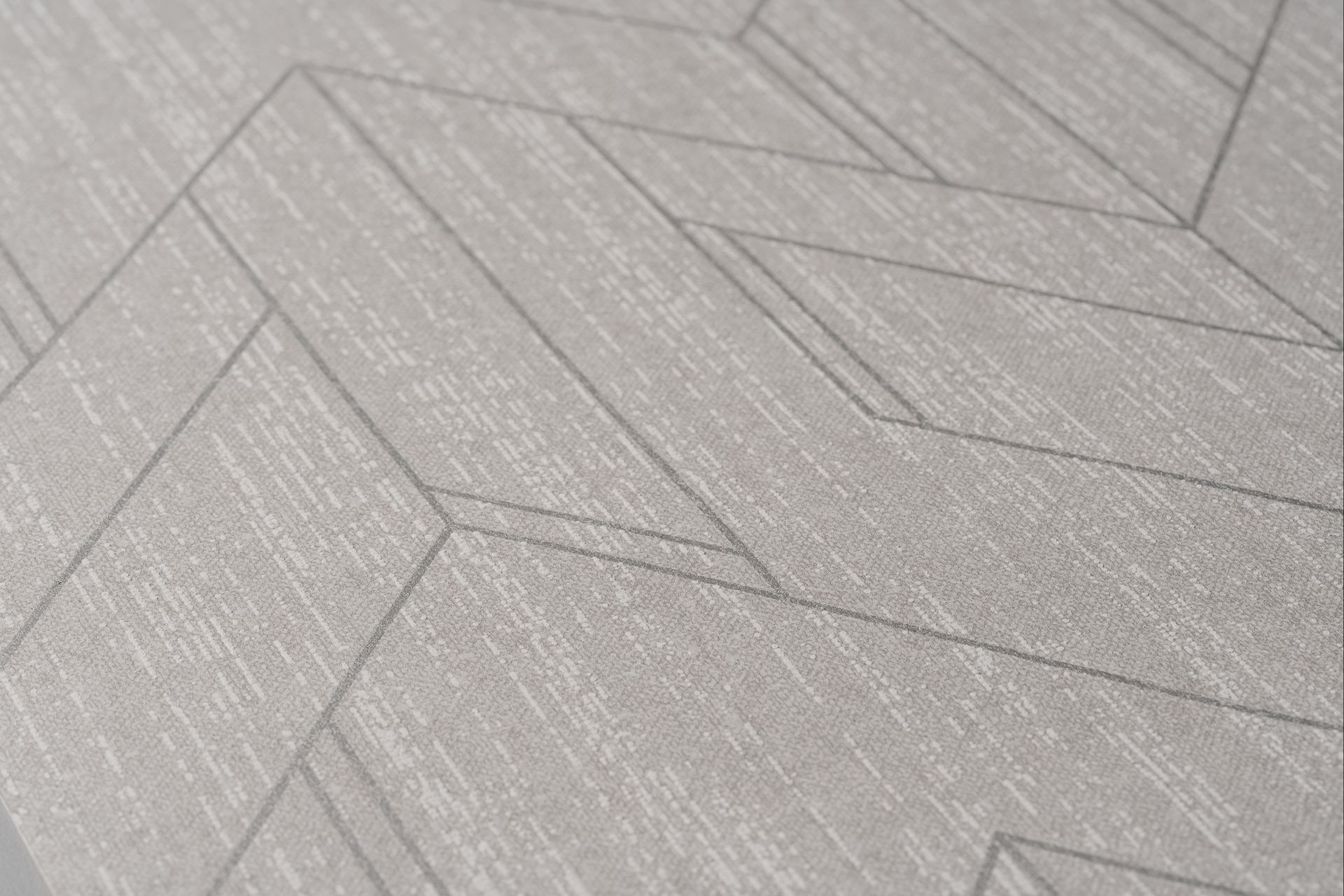 VILLA, Tapete, Architects Geometrische Paper silber 373694 grau,