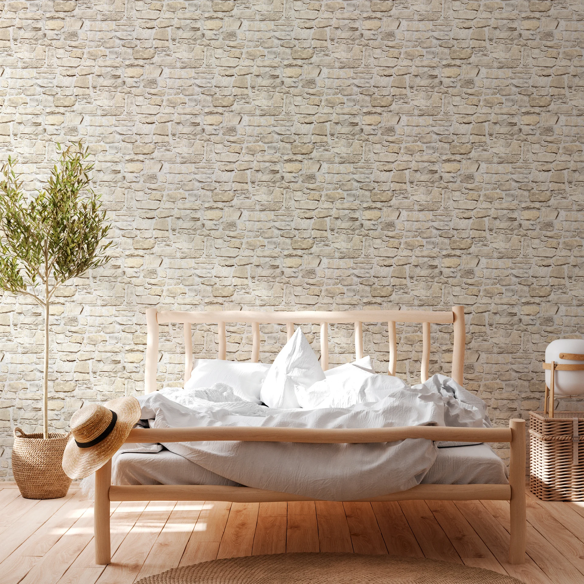 A.S. Création Elements, Steintapete, beige, gelb 363703