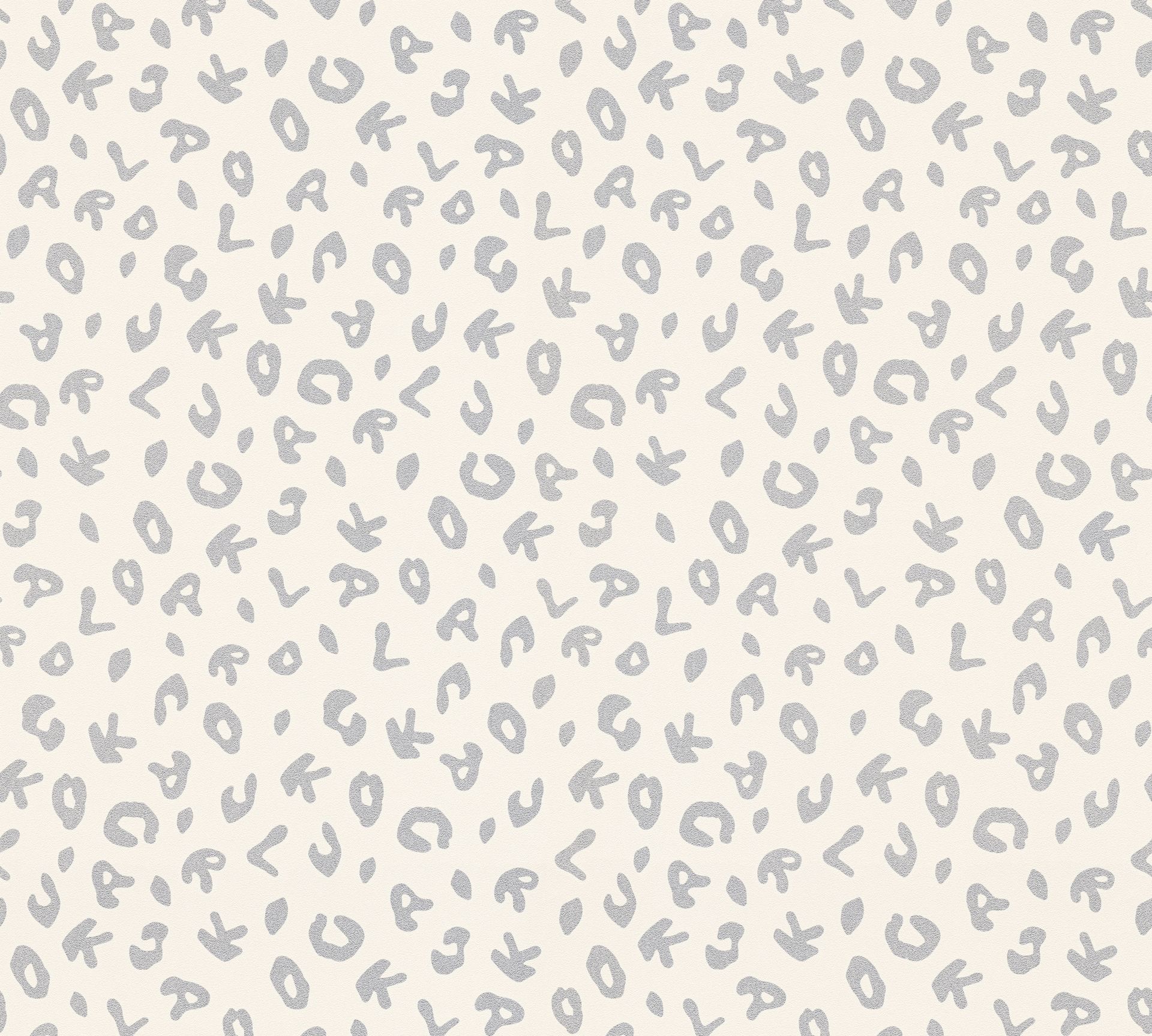 Karl Lagerfeld, Design Tapete, silber, weiß 378561
