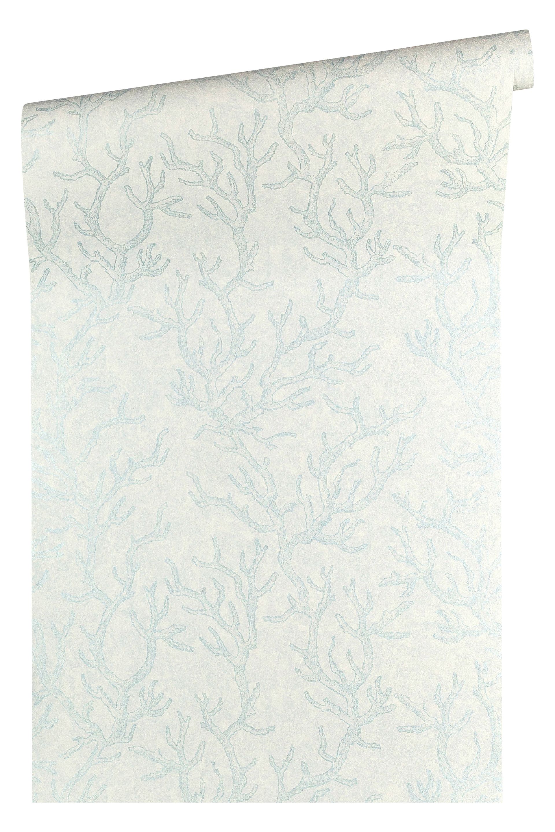 Versace wallpaper Versace 3, Design Tapete, silber, blau 344972