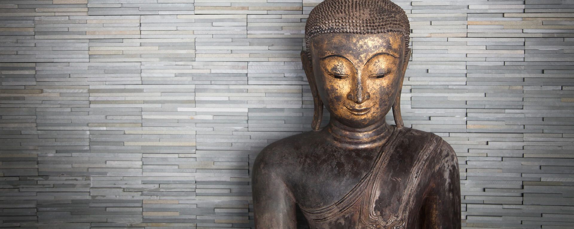 Leinwandbild Buddha, grau, 100x40 cm DD123236