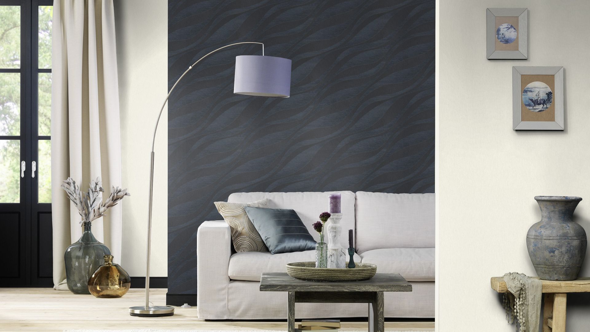 Vliestapete geometrisch blau 608076 Vliestapete geometrisch blau 608076