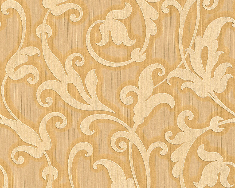 Architects Paper Tessuto, Barock Tapete, orange, gold 954903 Dekorbild