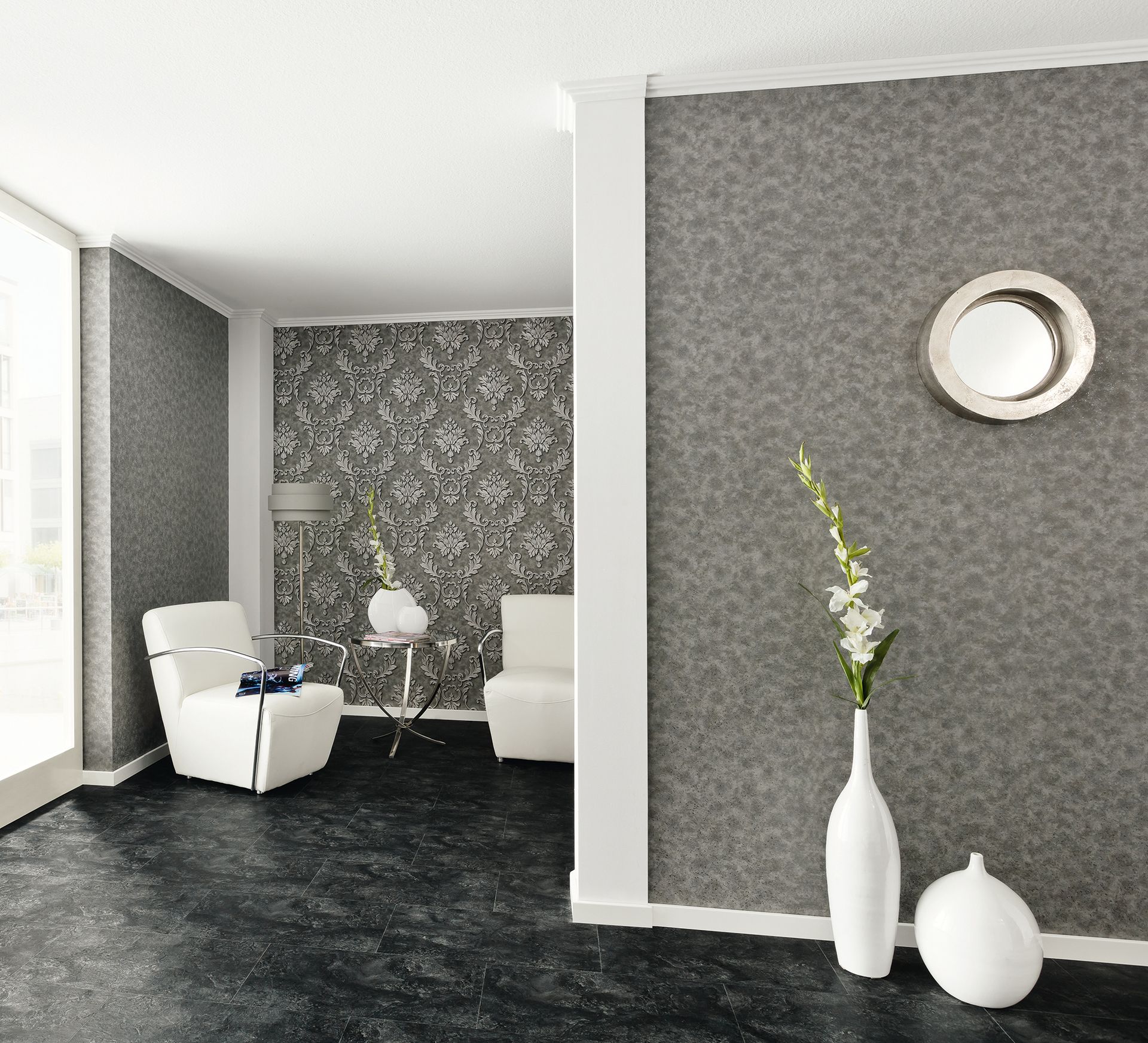 Architects Paper Luxury Wallpaper, Unis, grau 324234