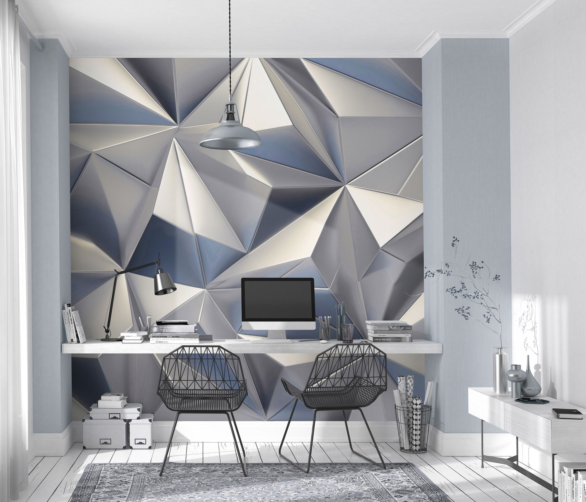 Vliestapete 3D-Optik Geometrisch Grau Erismann Big Pictures 220280301