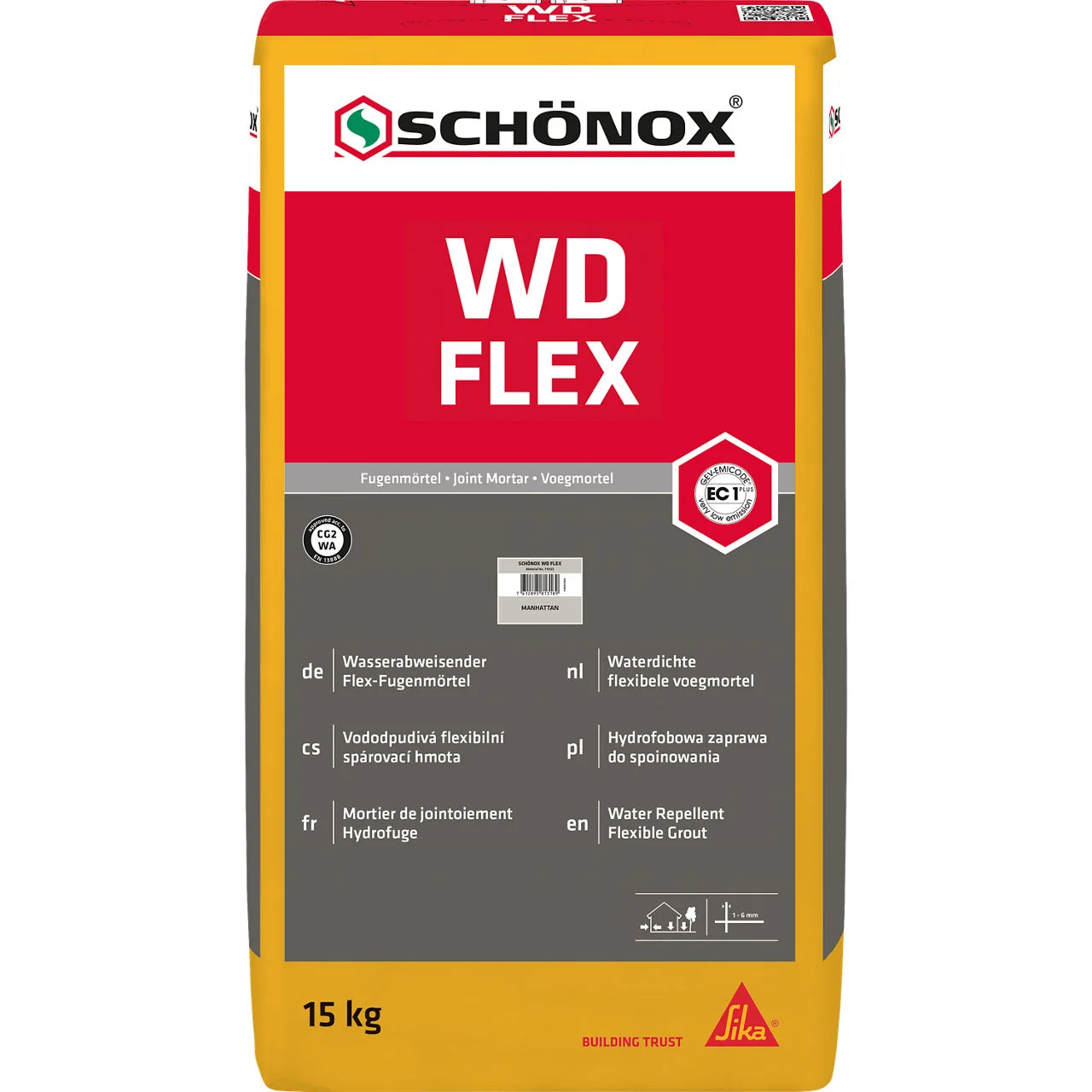  SCHÖNOX® WD FLEX Verarbeitungsfreundlicher, wasserabweisender Flexfugenmörtel