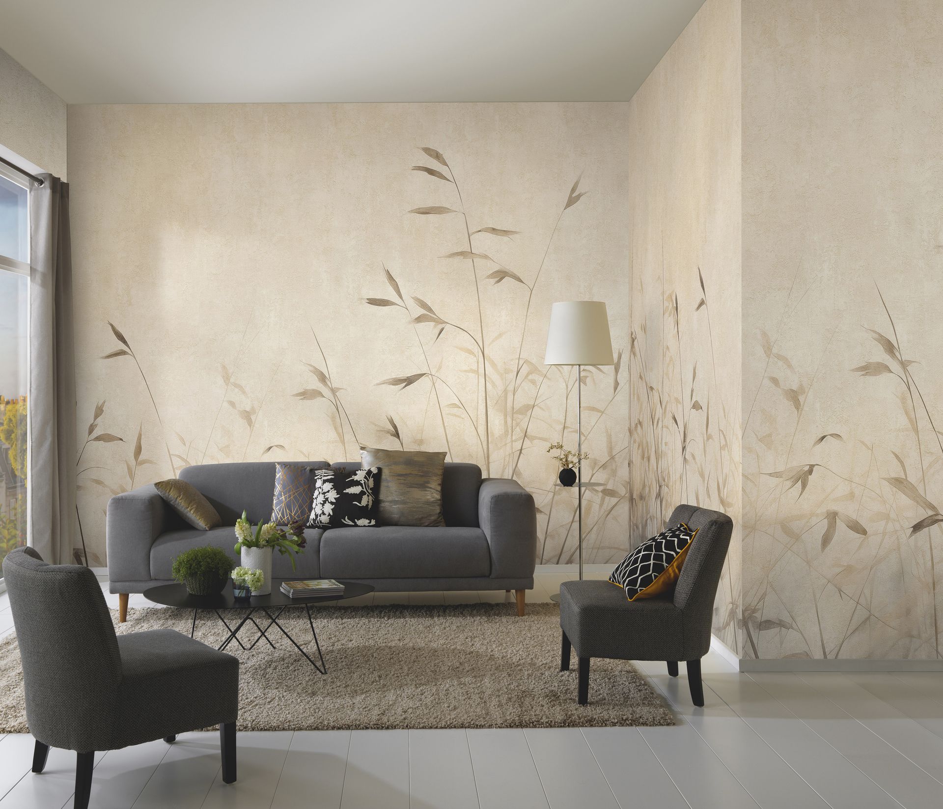 Mustertapete Gräser beige Erismann 220130701 Mustertapete Gräser beige Erismann 220130701