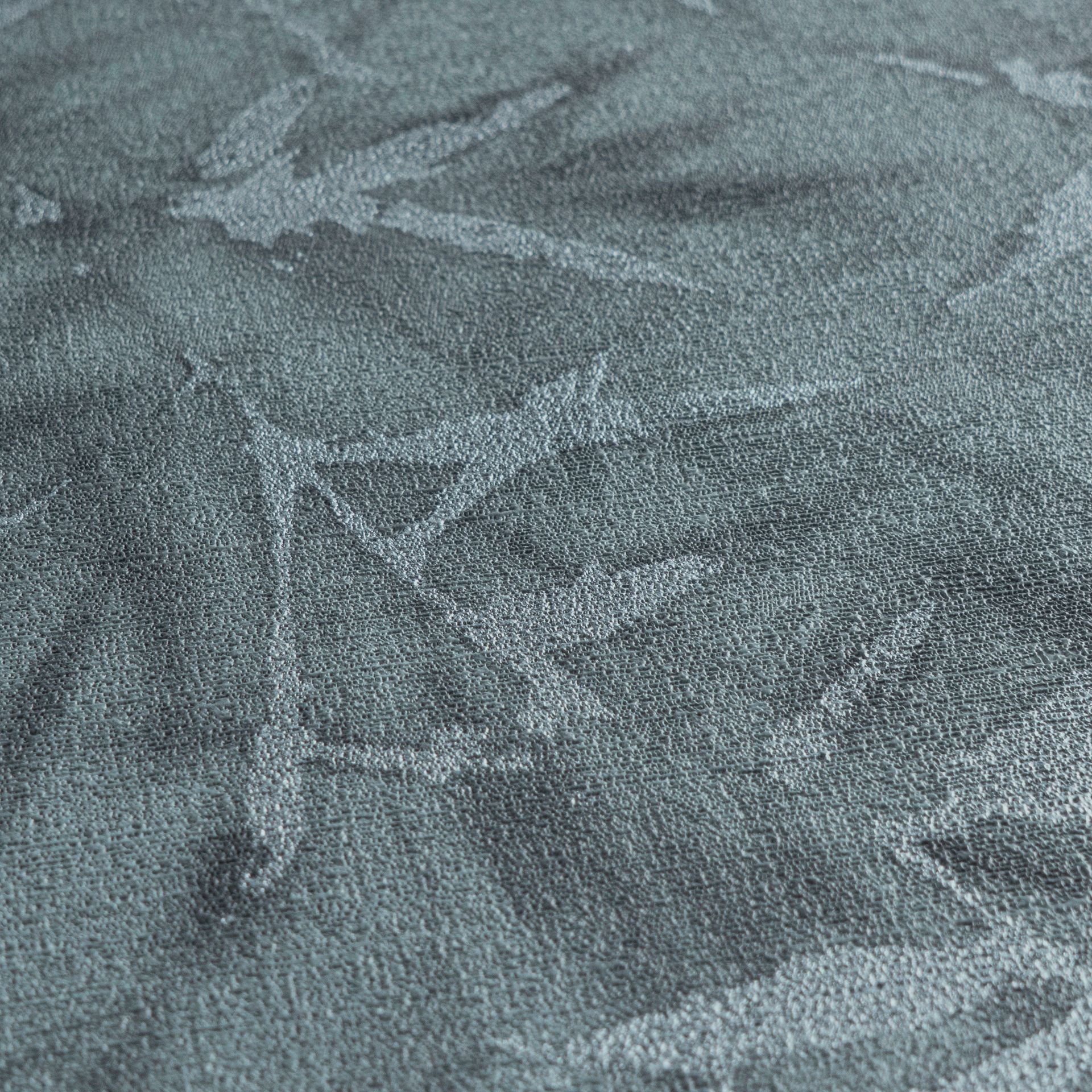 Vliestapete Floral - Blätter, blau, metallic, A.S. Création 790466
