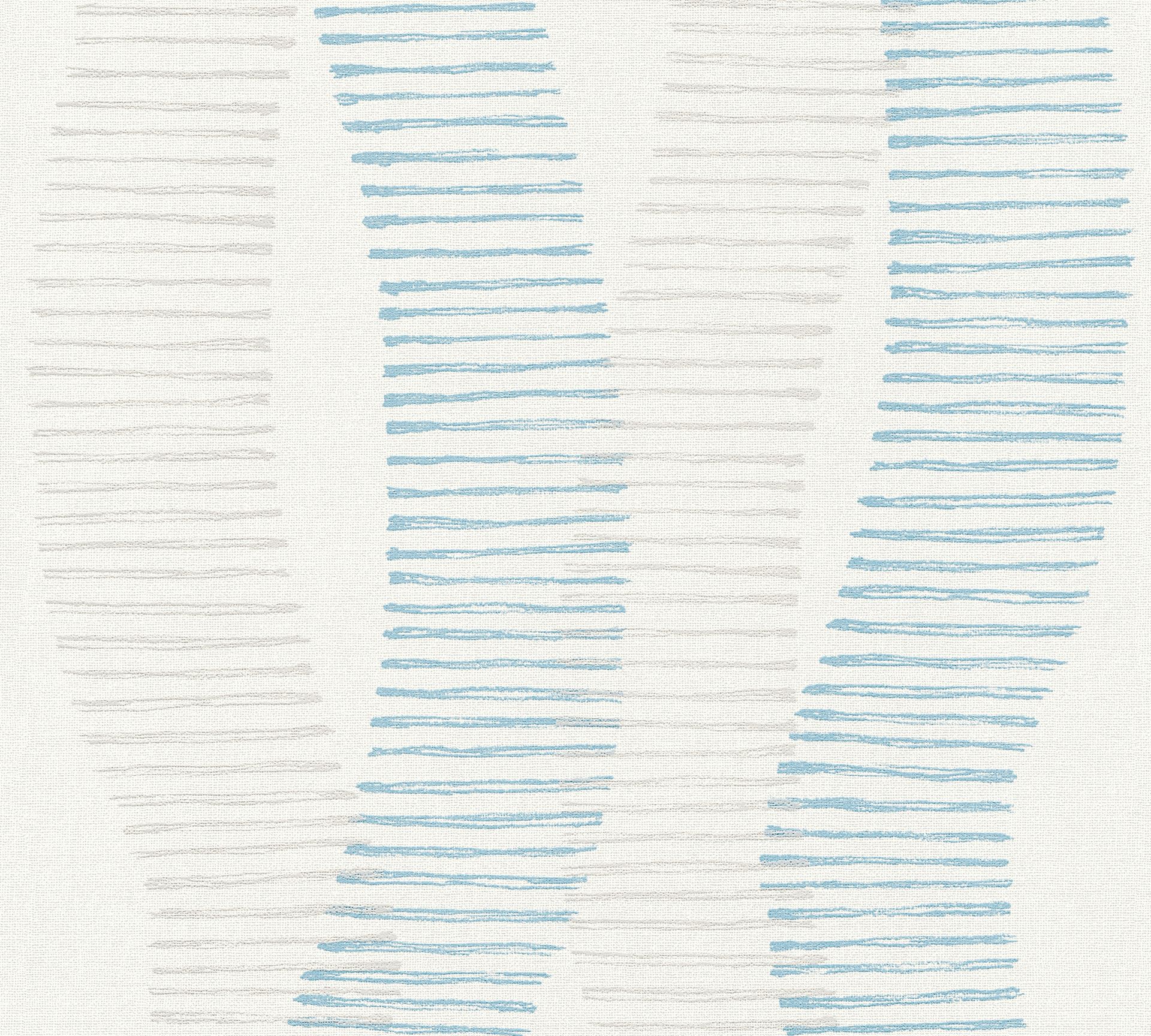 Produktscan A.S. Création Linen Style, Geometrische Tapete, blau, weiß 367581 Dekorbild