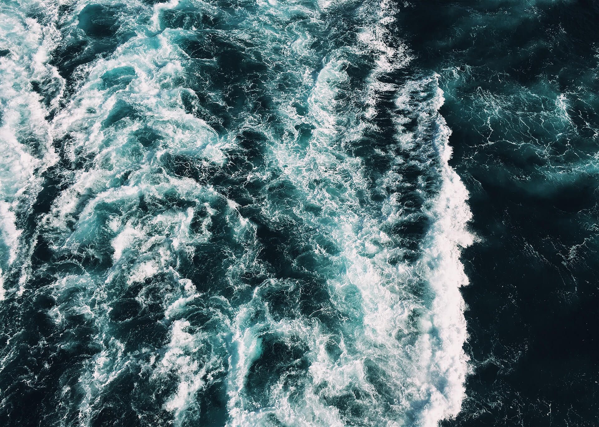 Leinwandbild Meereswellen, türkis, 70x50 cm DD123017