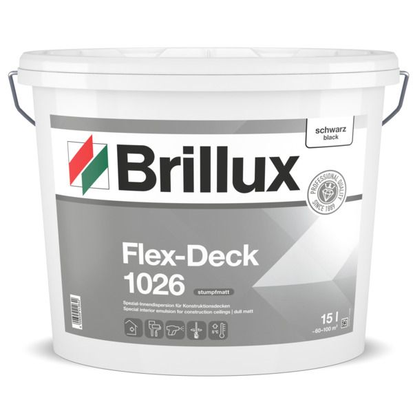 Brillux Flex-Deck 1026 Innendispersion schwarz 15 l