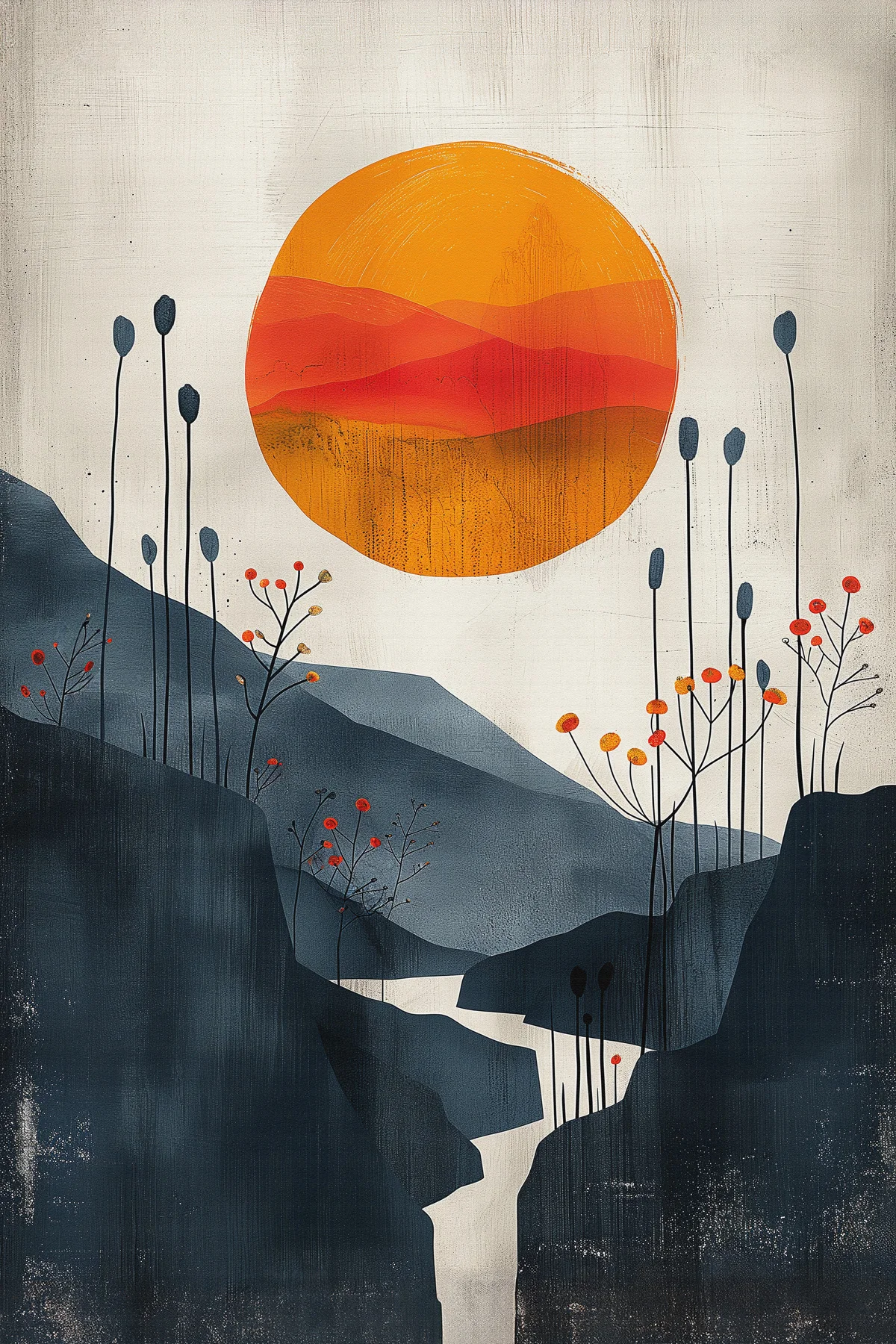 Leinwand Skandi Sunset 40 x 60 cm