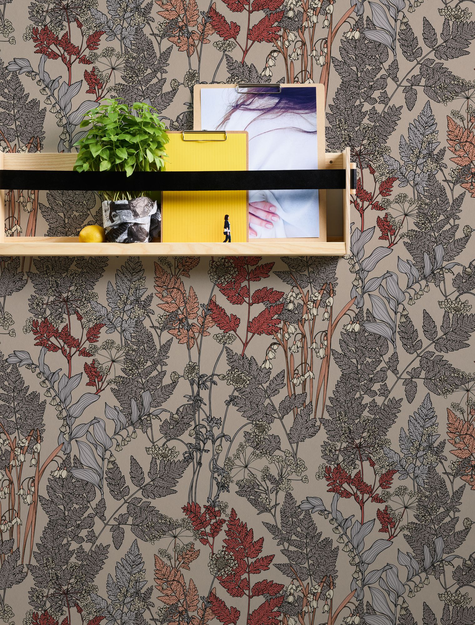 Architects Paper Floral Impression, Florale Tapete, beige, grau 377512