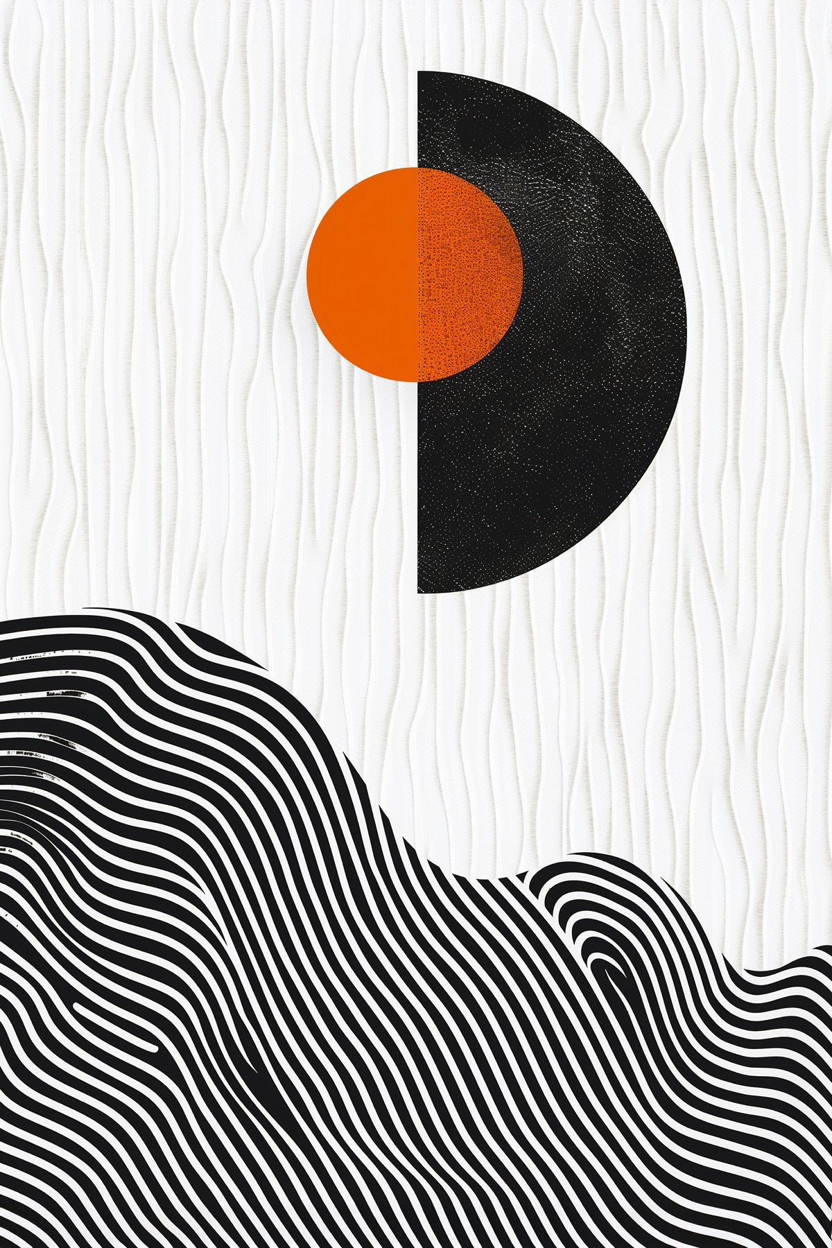 Leinwand Orange Sun 80 x 120 cm