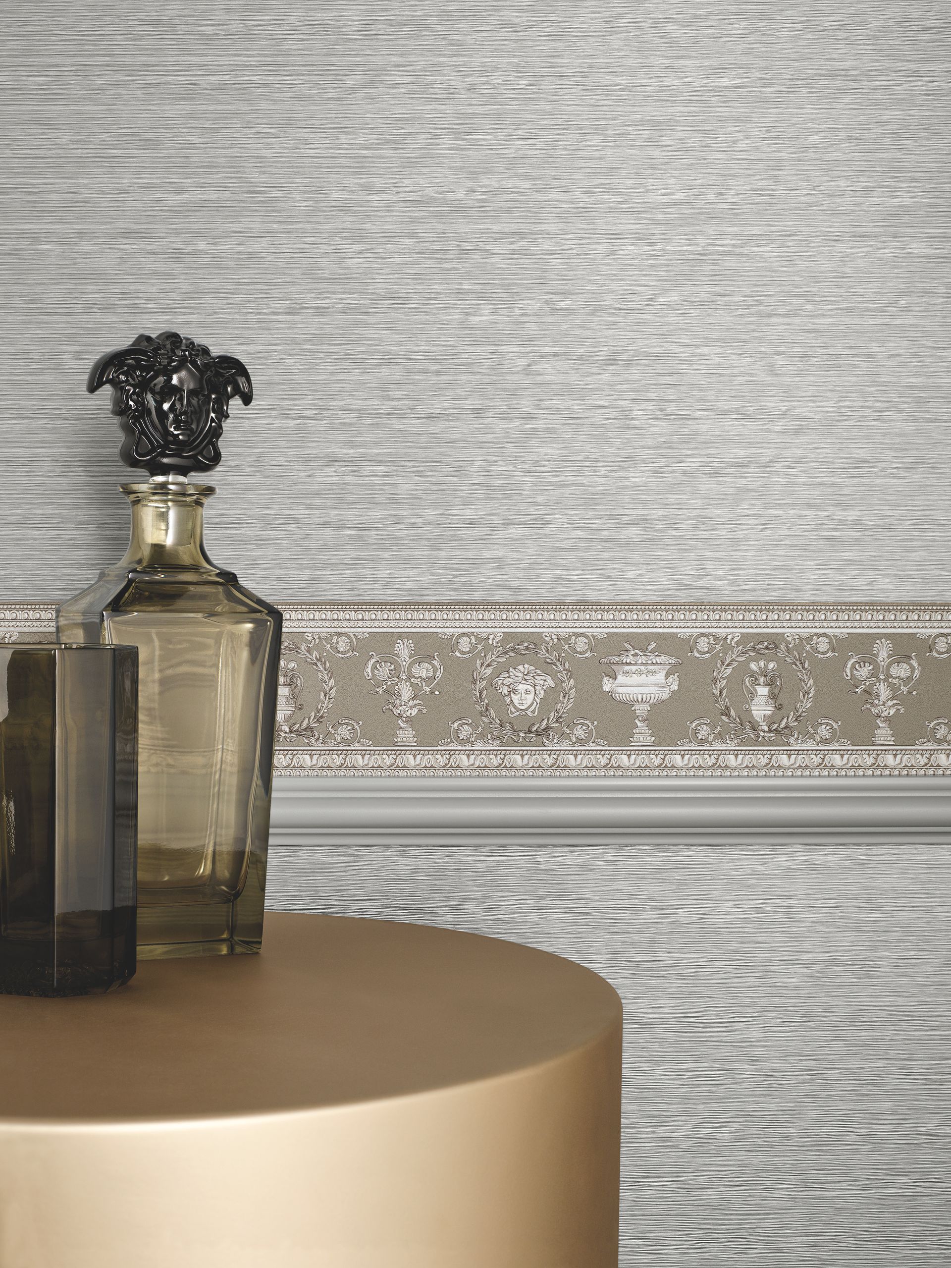 Versace wallpaper Versace 3, Design Tapete, silber, grau 343053
