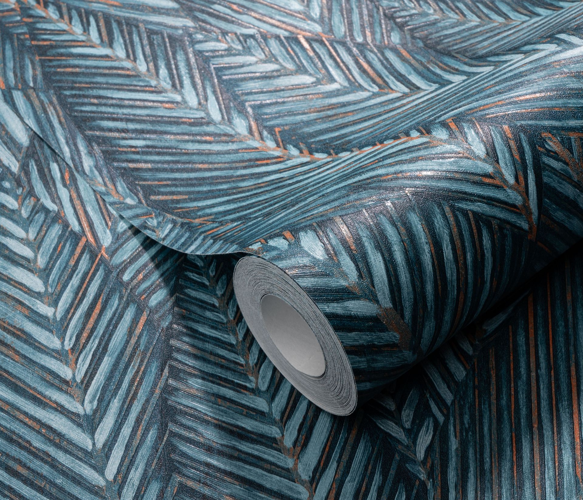 Vliestapete Palmblattmotiv petrol Erismann 1039119 Vliestapete Palmblattmotiv petrol Erismann 1039119